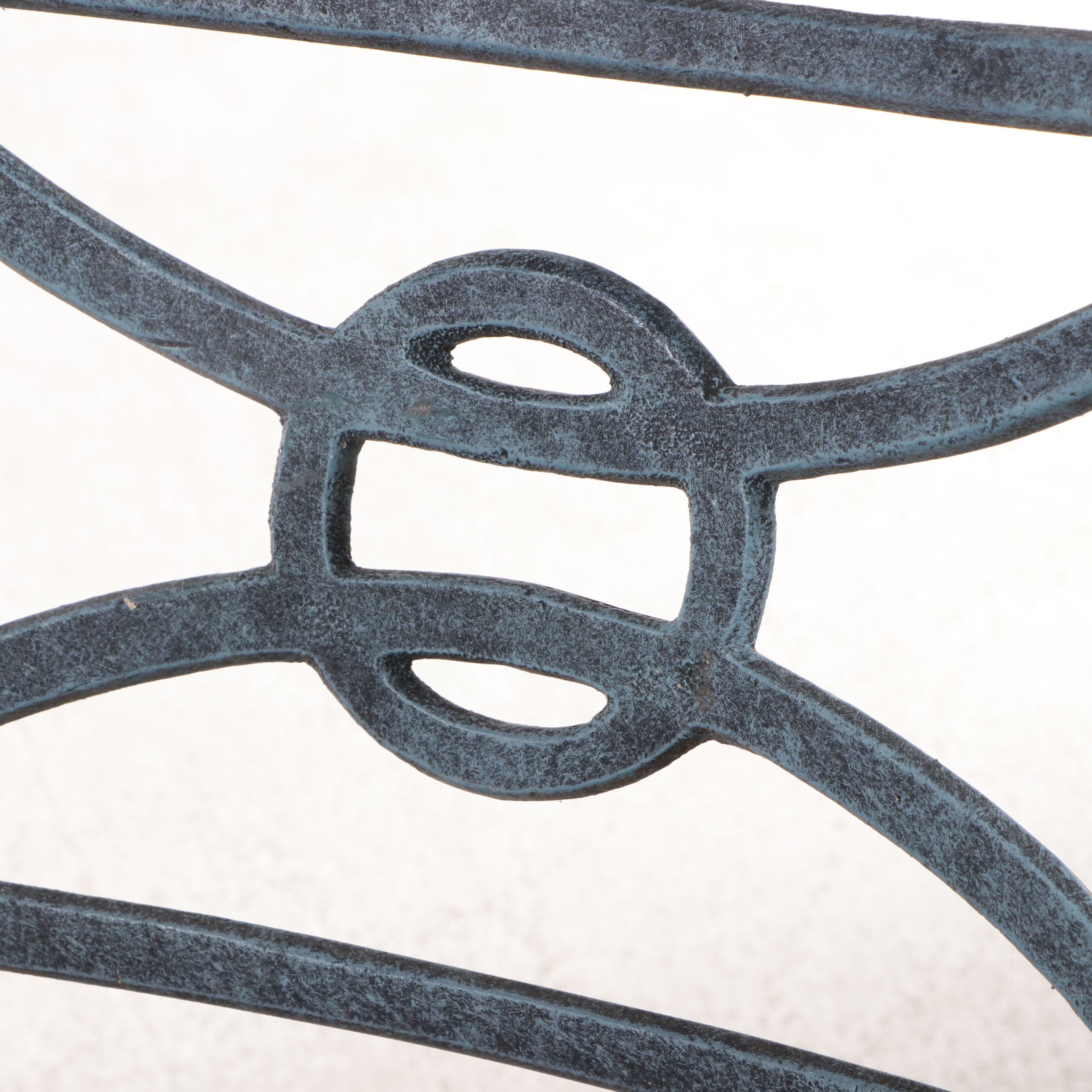 Five Piece Directoire Style  Patio Dining Set with Glass Top Pedestal Table