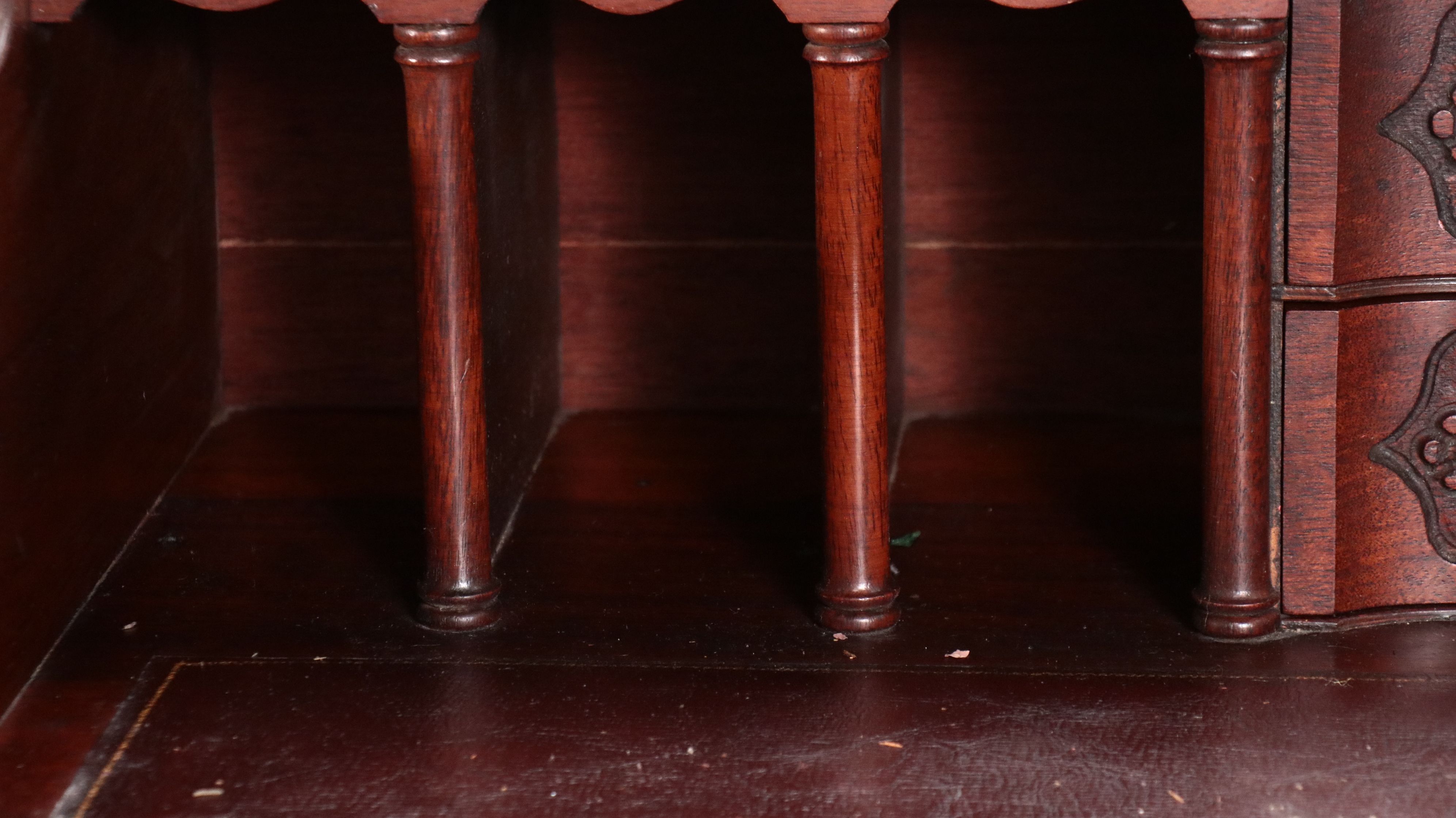 Louis XVI Style Mahogany Vitrine Sideboard with Mirrored Side Galleries