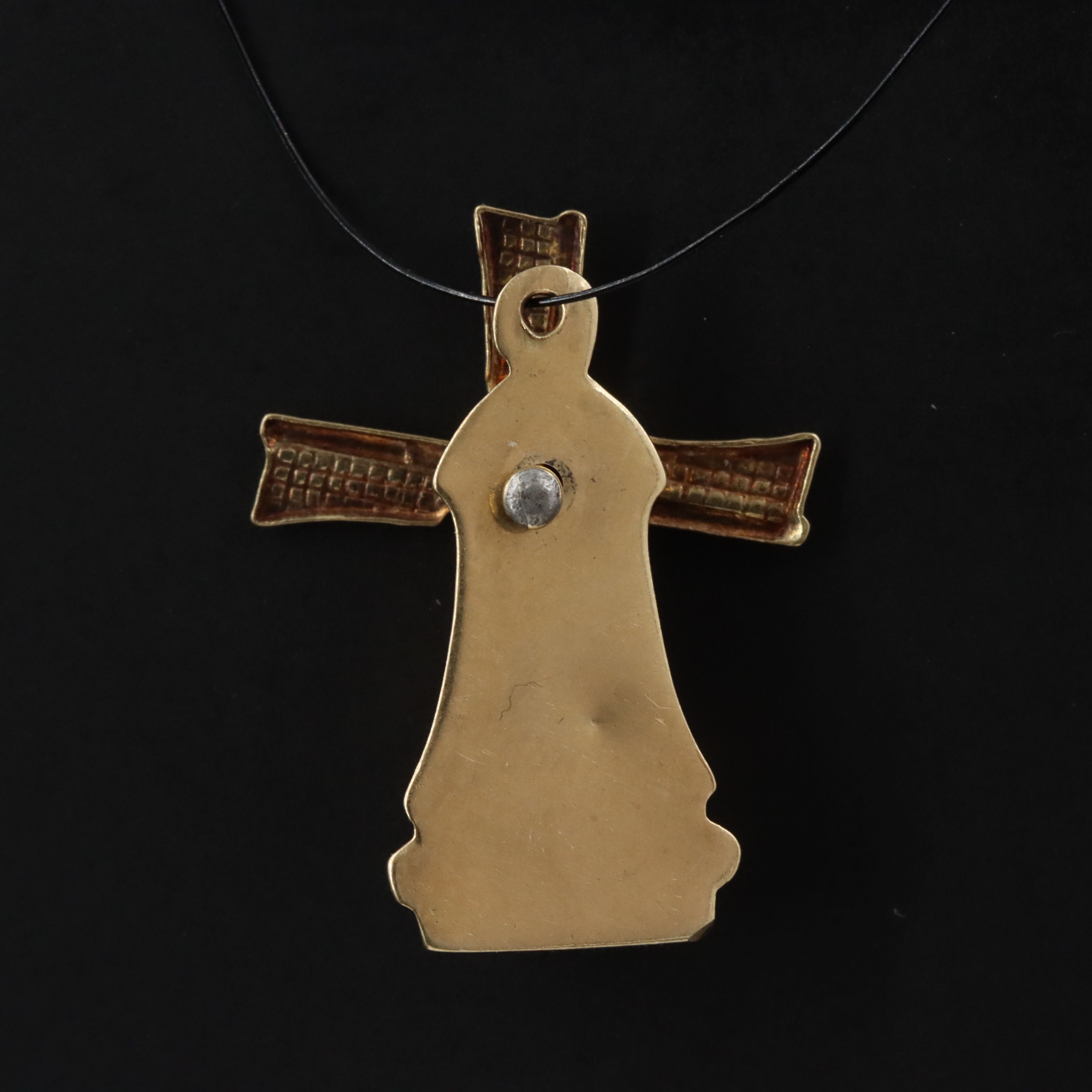 14K Articulated Windmill Charm Pendant