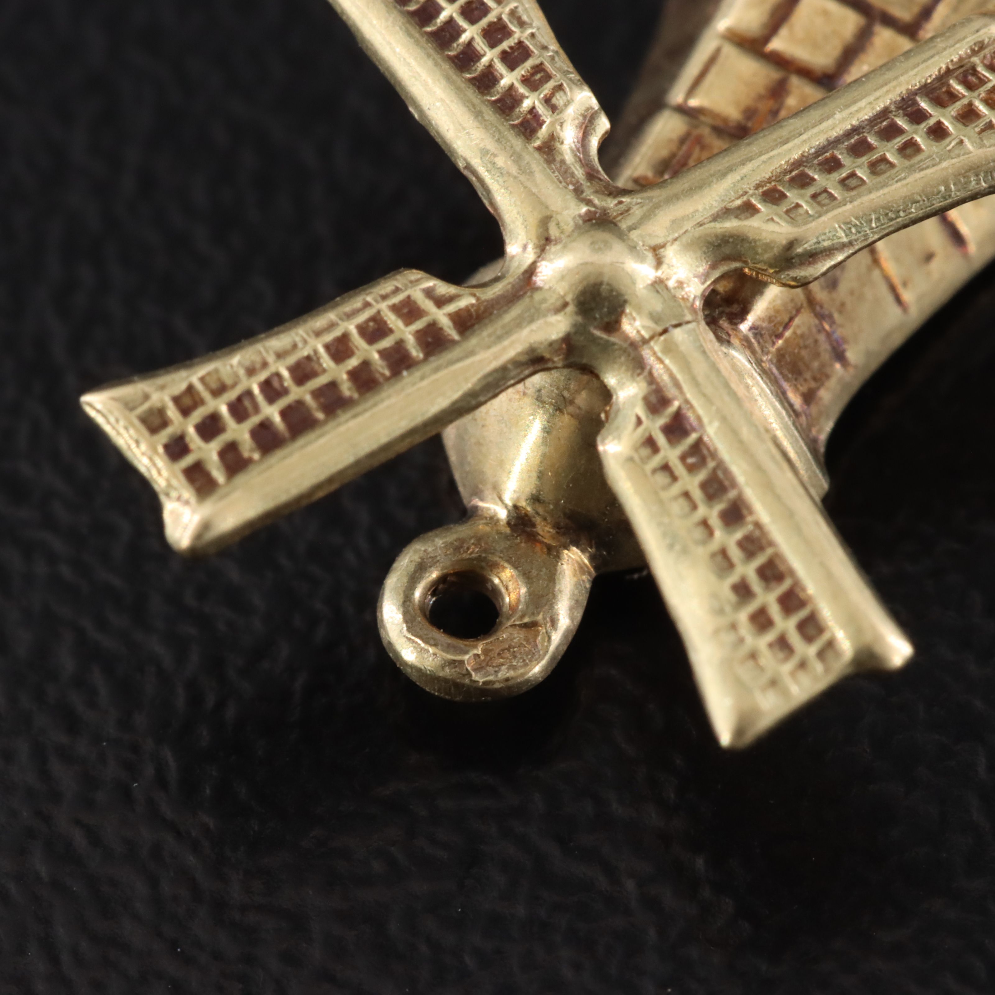 14K Articulated Windmill Charm Pendant