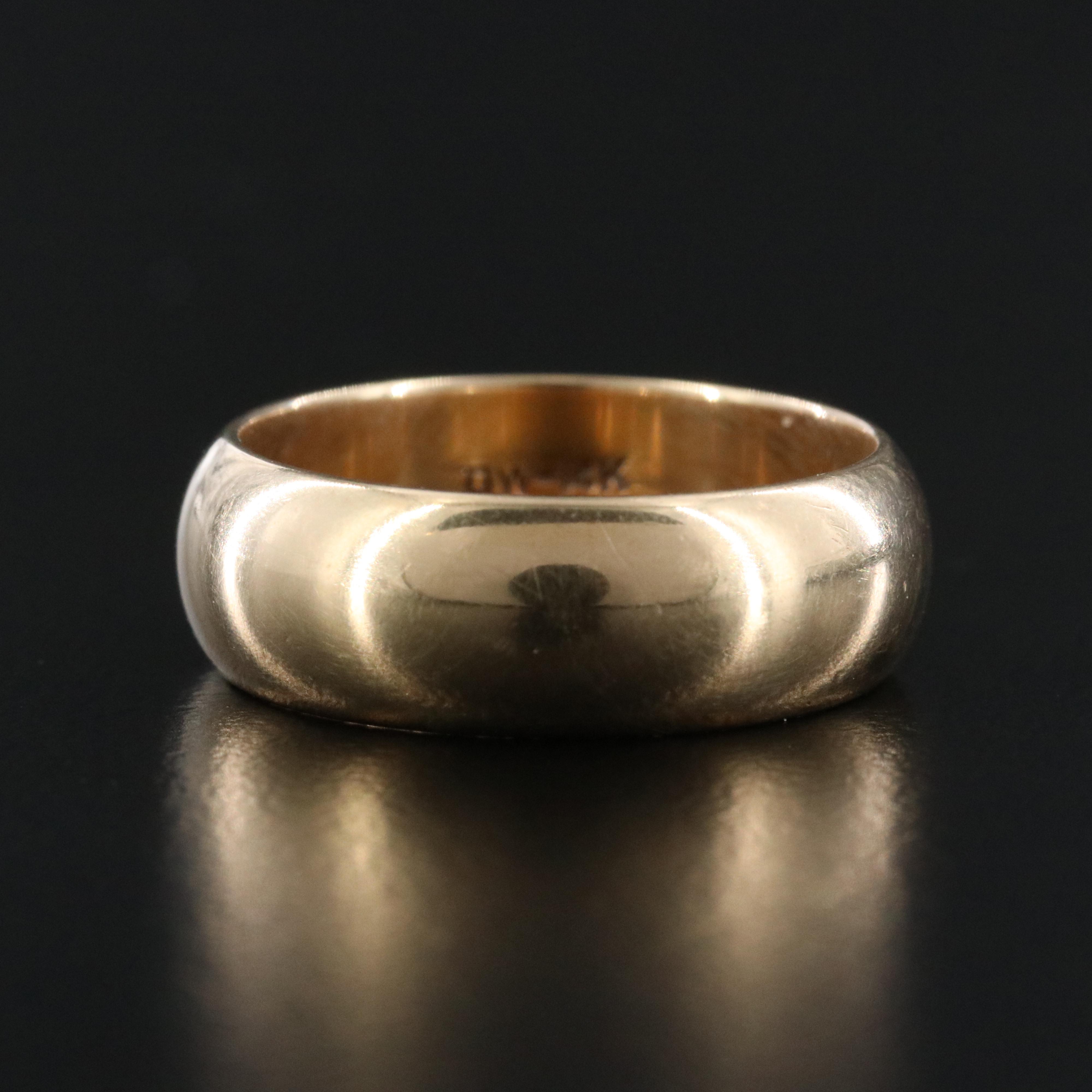 Vintage 14K Half-Round Band