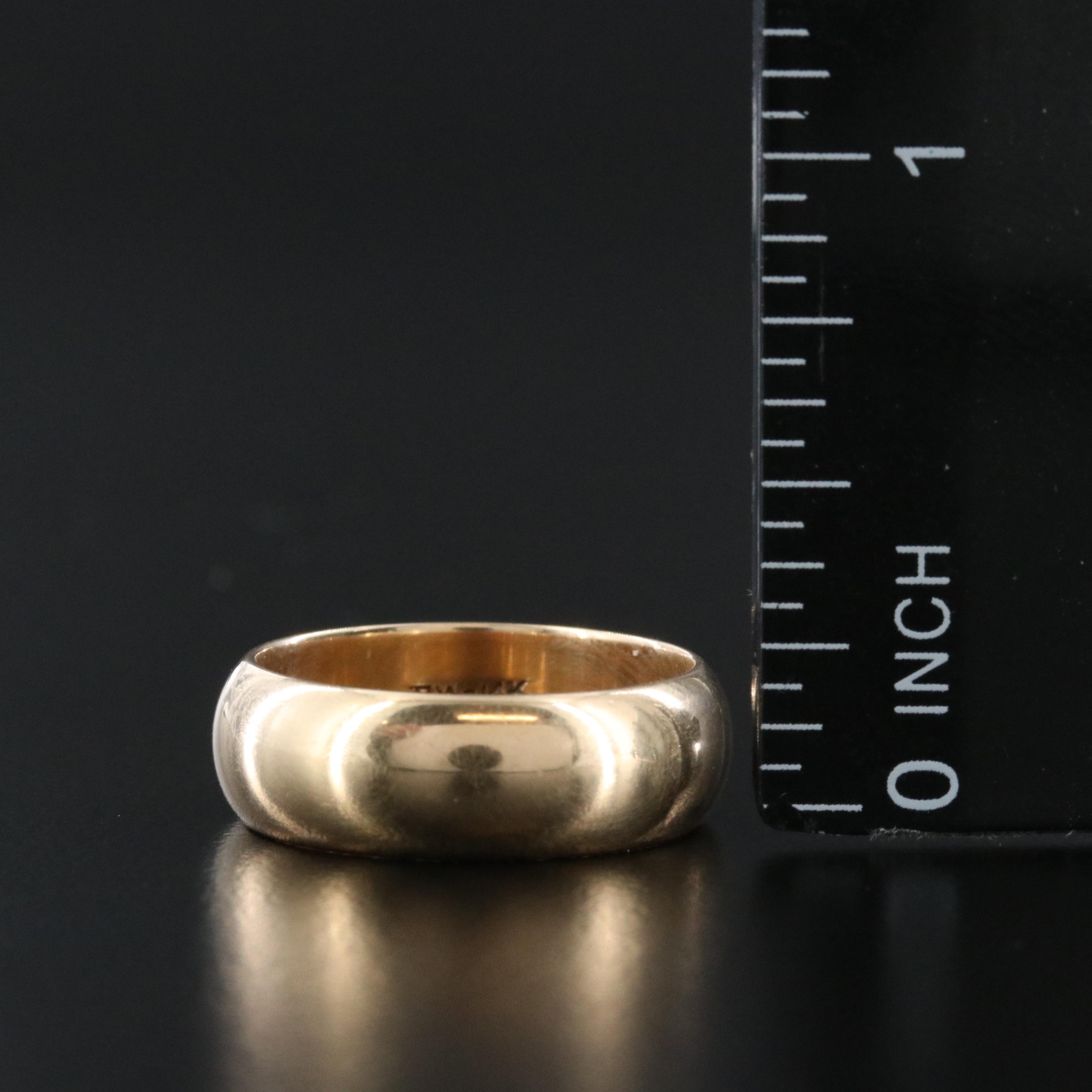 Vintage 14K Half-Round Band