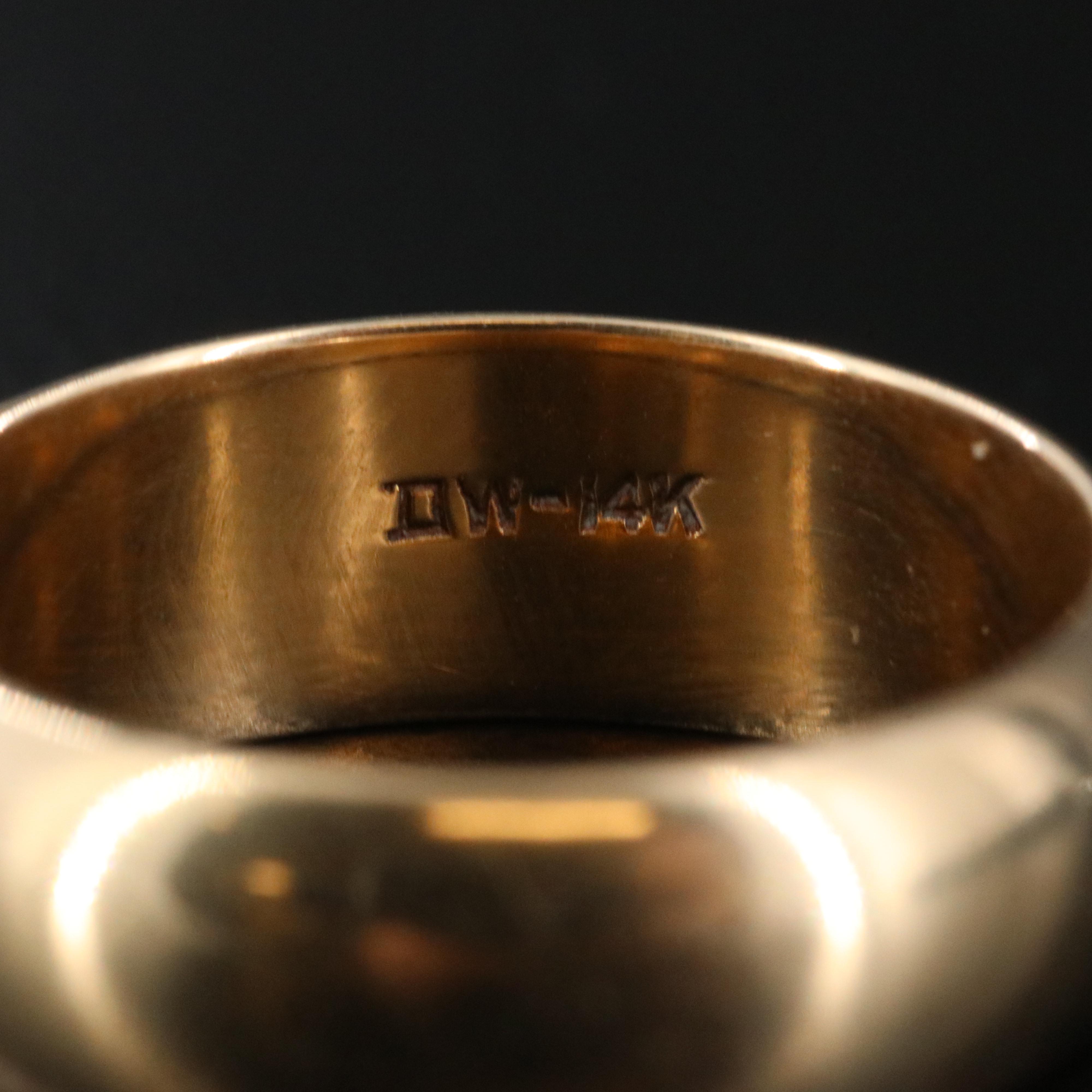 Vintage 14K Half-Round Band