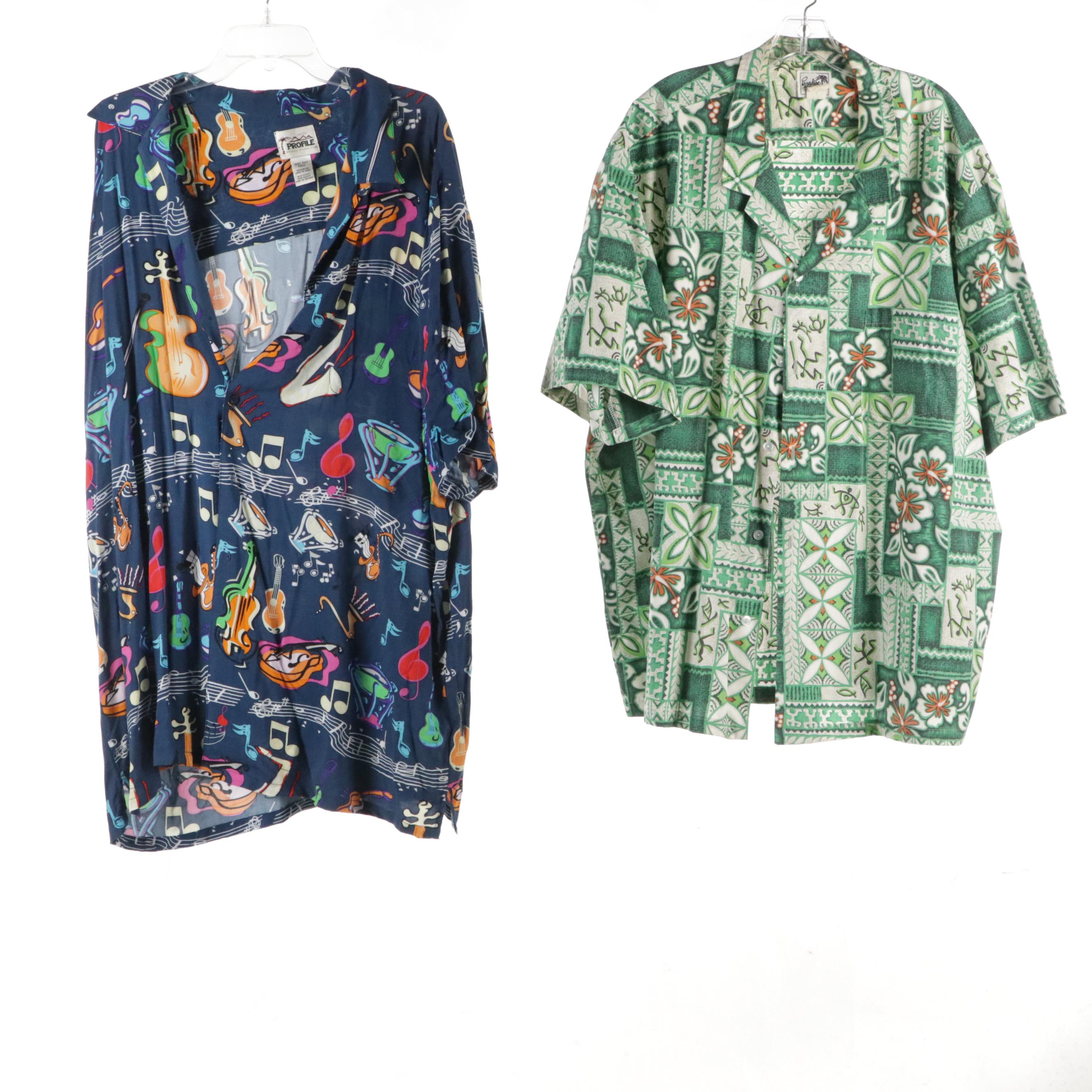 Men's Vintage Hawaiian Shirts Including Aloha Republic and Paradise Style