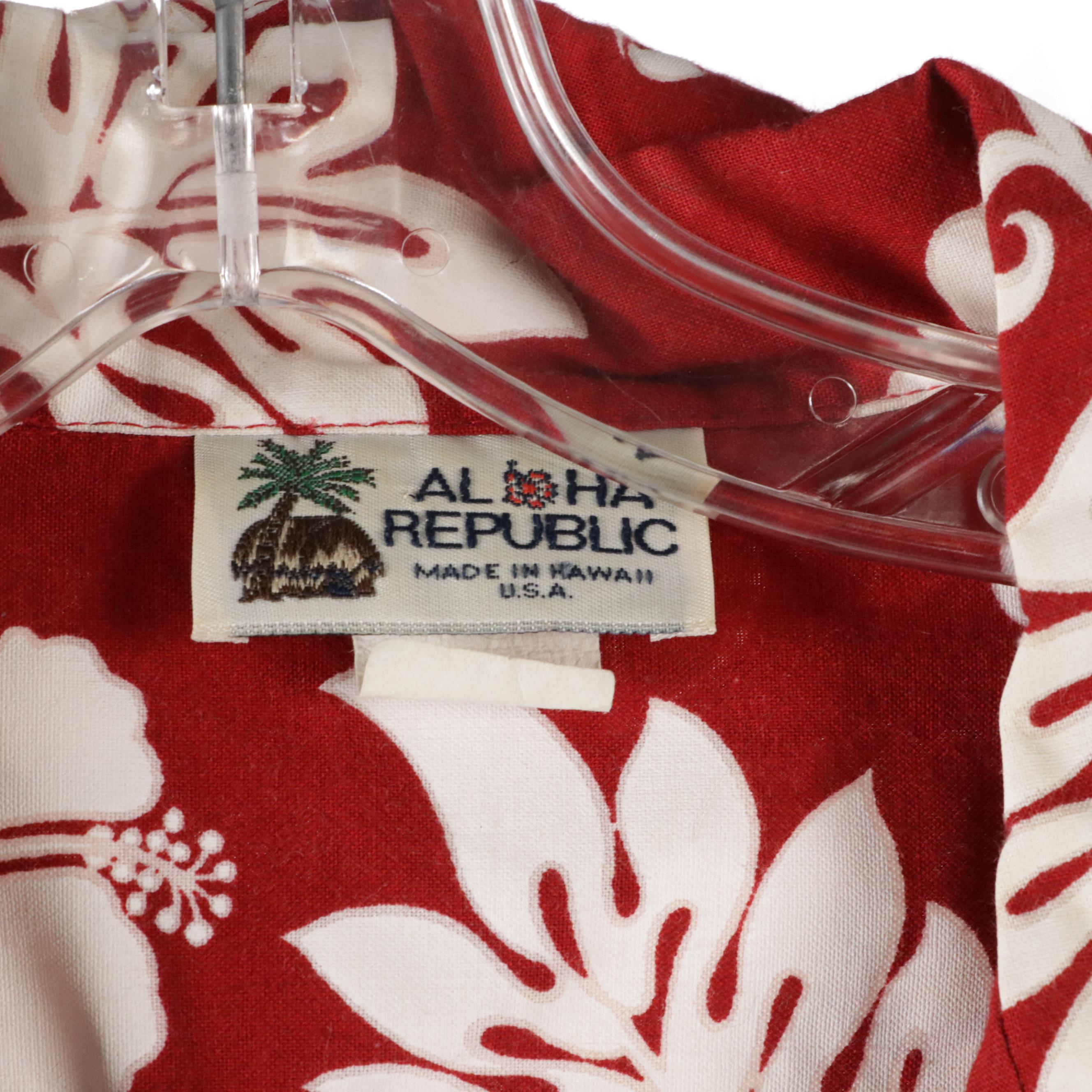 Men's Vintage Hawaiian Shirts Including Aloha Republic and Paradise Style
