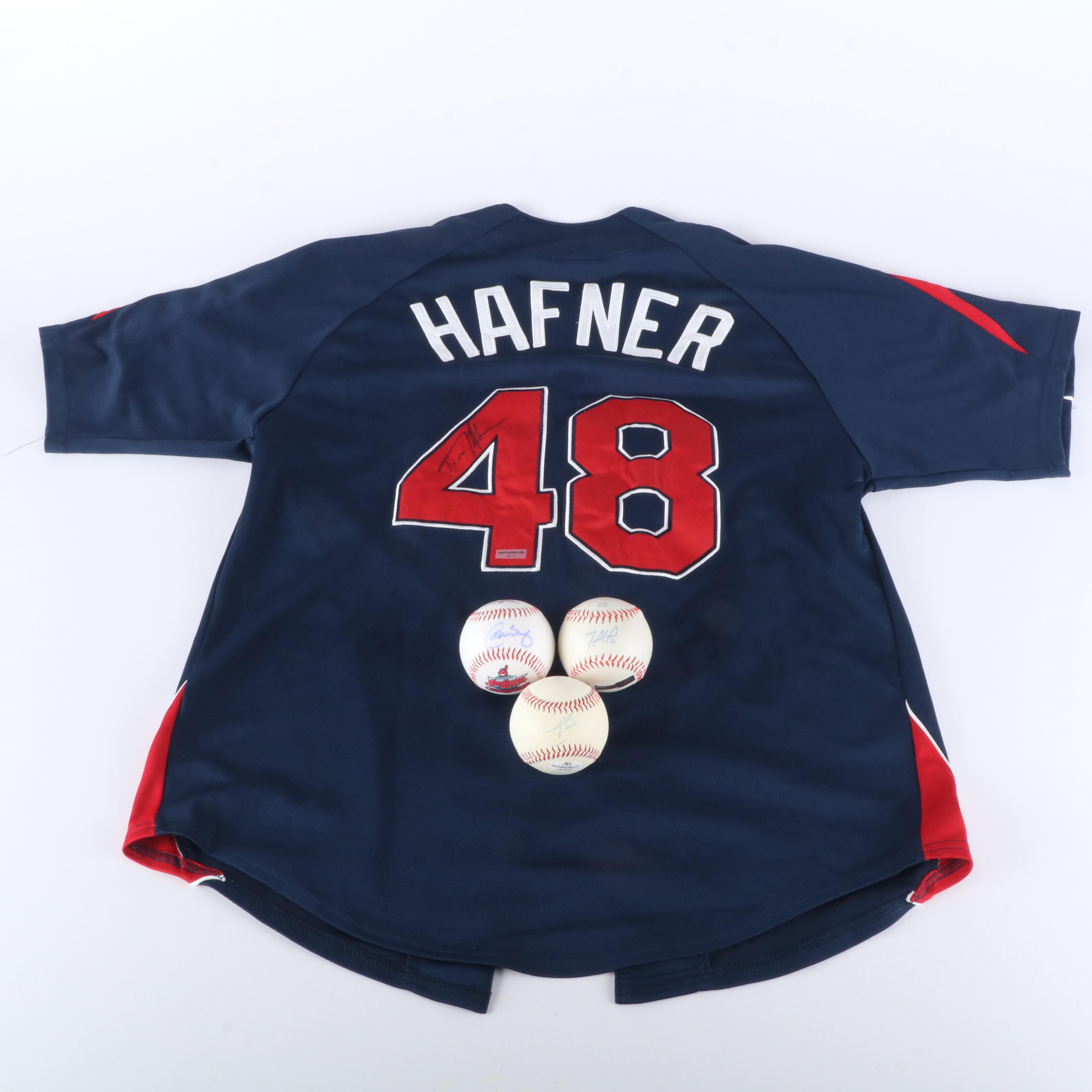 Travis Hafner Signed Jersey with Tommy Pham Signed Baseball and More
