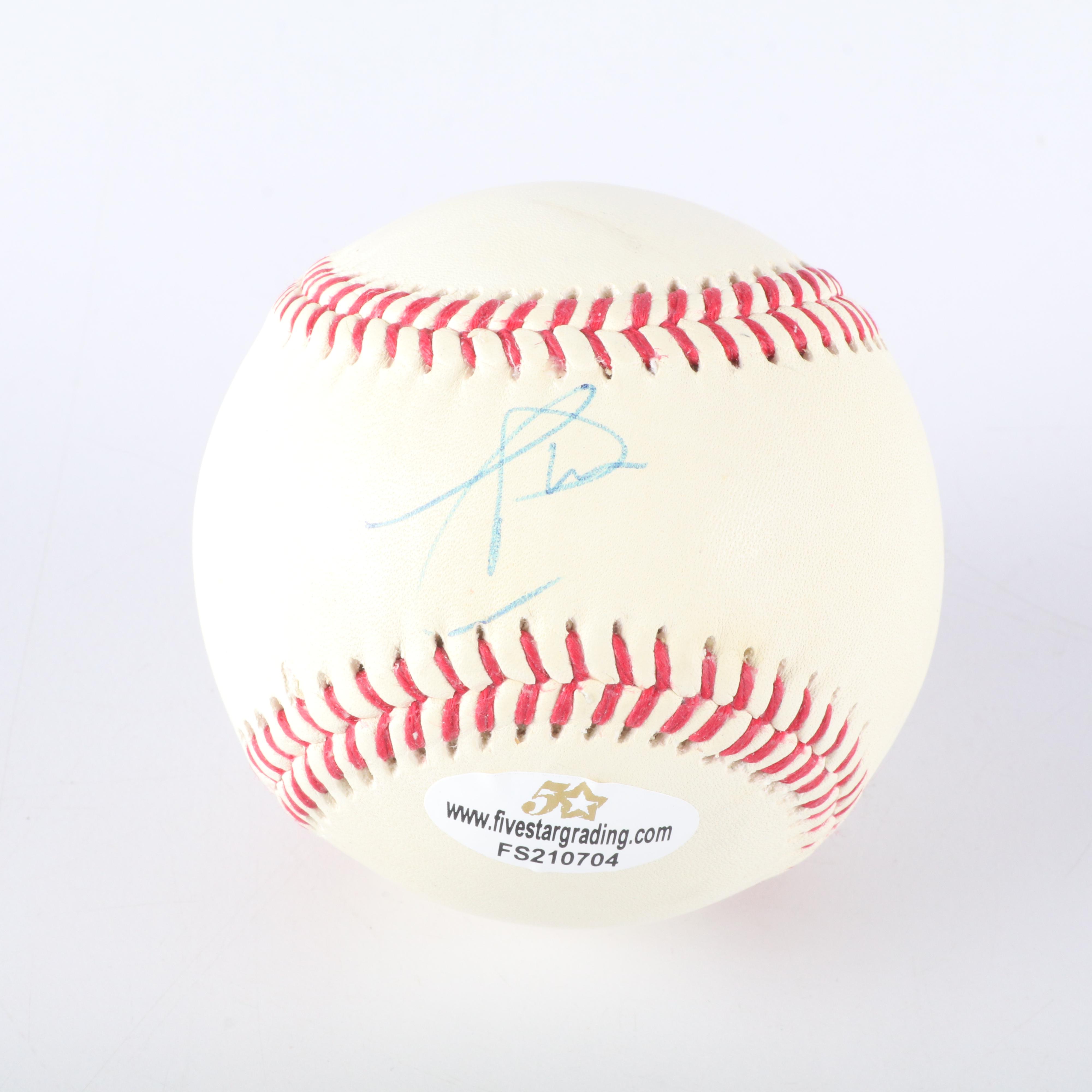 Travis Hafner Signed Jersey with Tommy Pham Signed Baseball and More