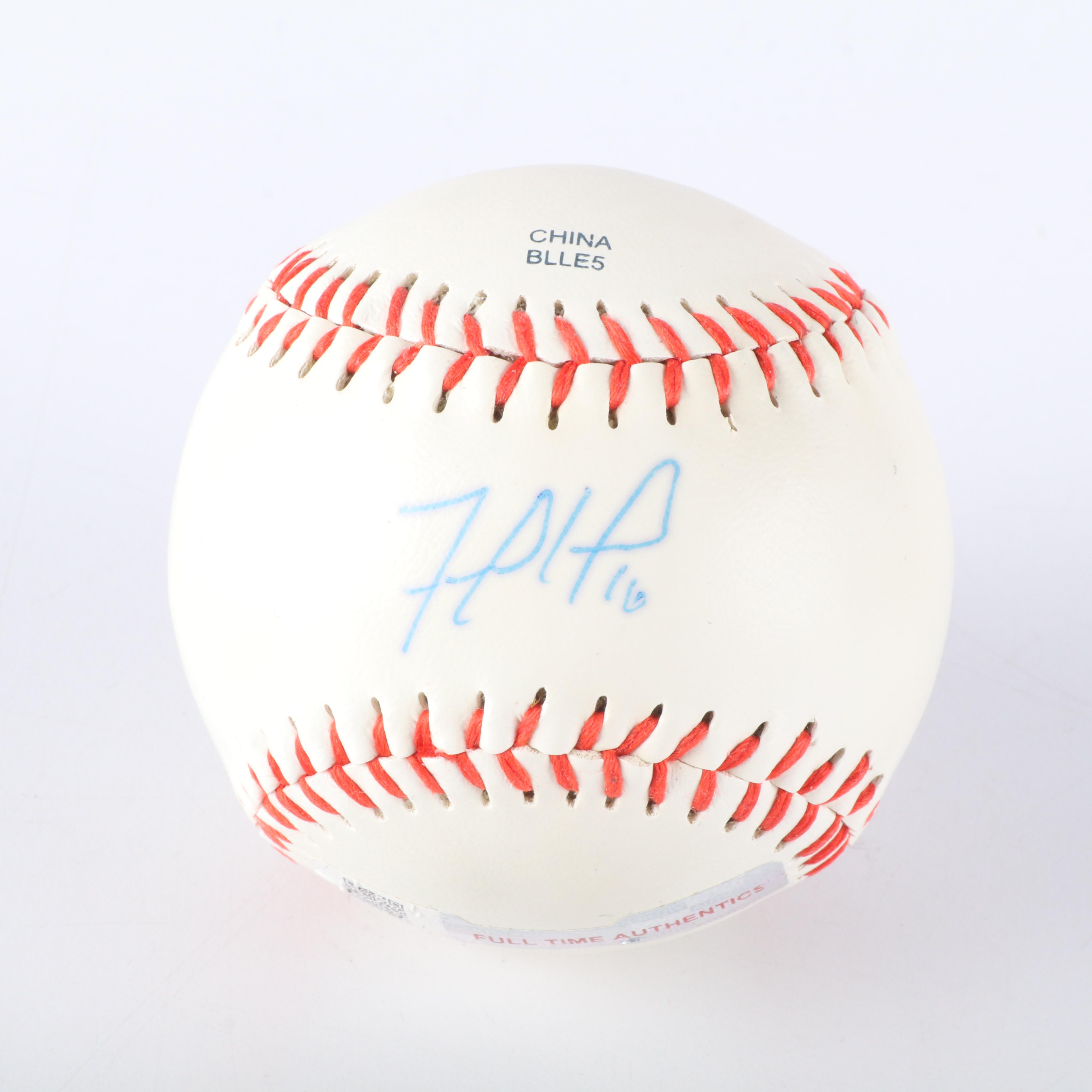 Travis Hafner Signed Jersey with Tommy Pham Signed Baseball and More