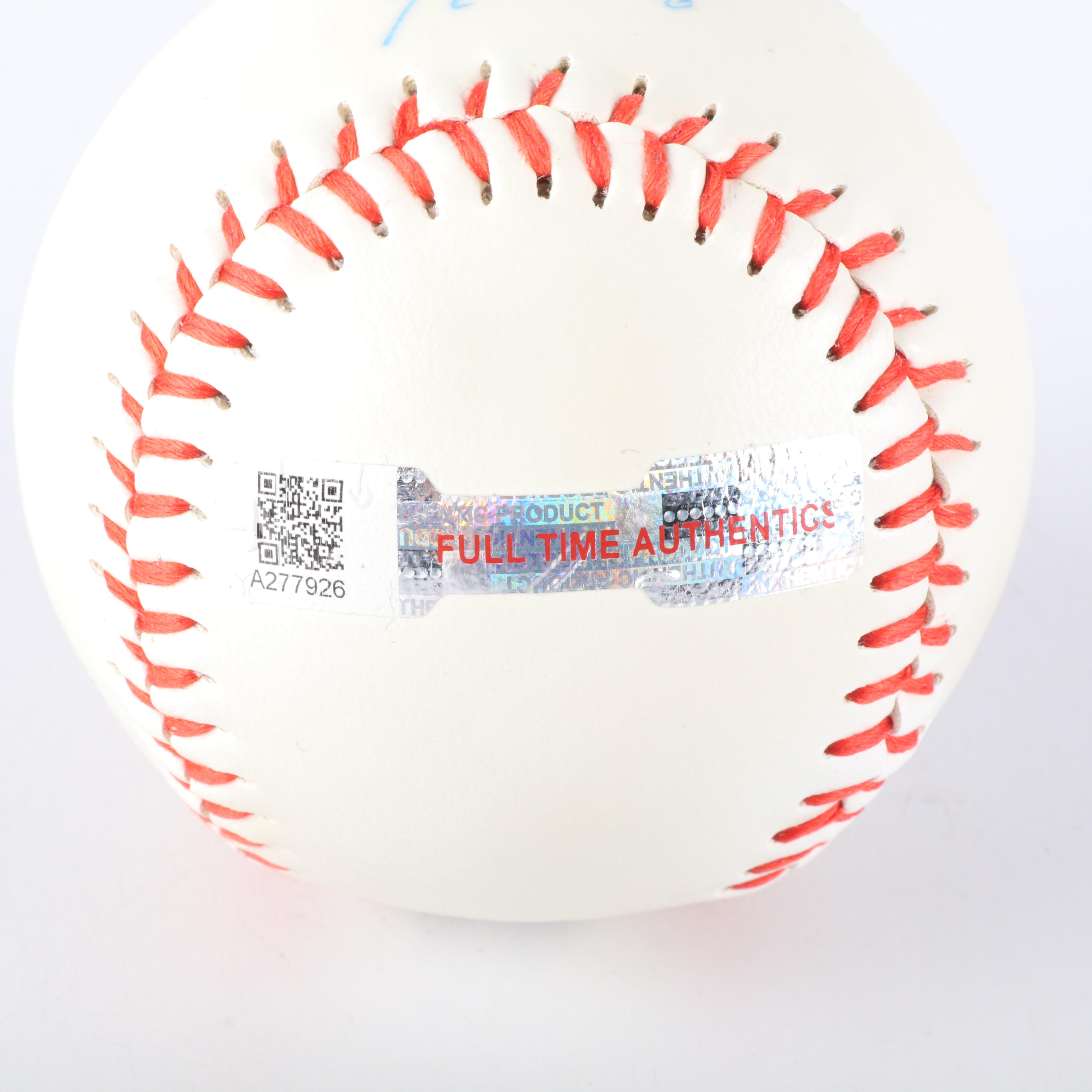 Travis Hafner Signed Jersey with Tommy Pham Signed Baseball and More