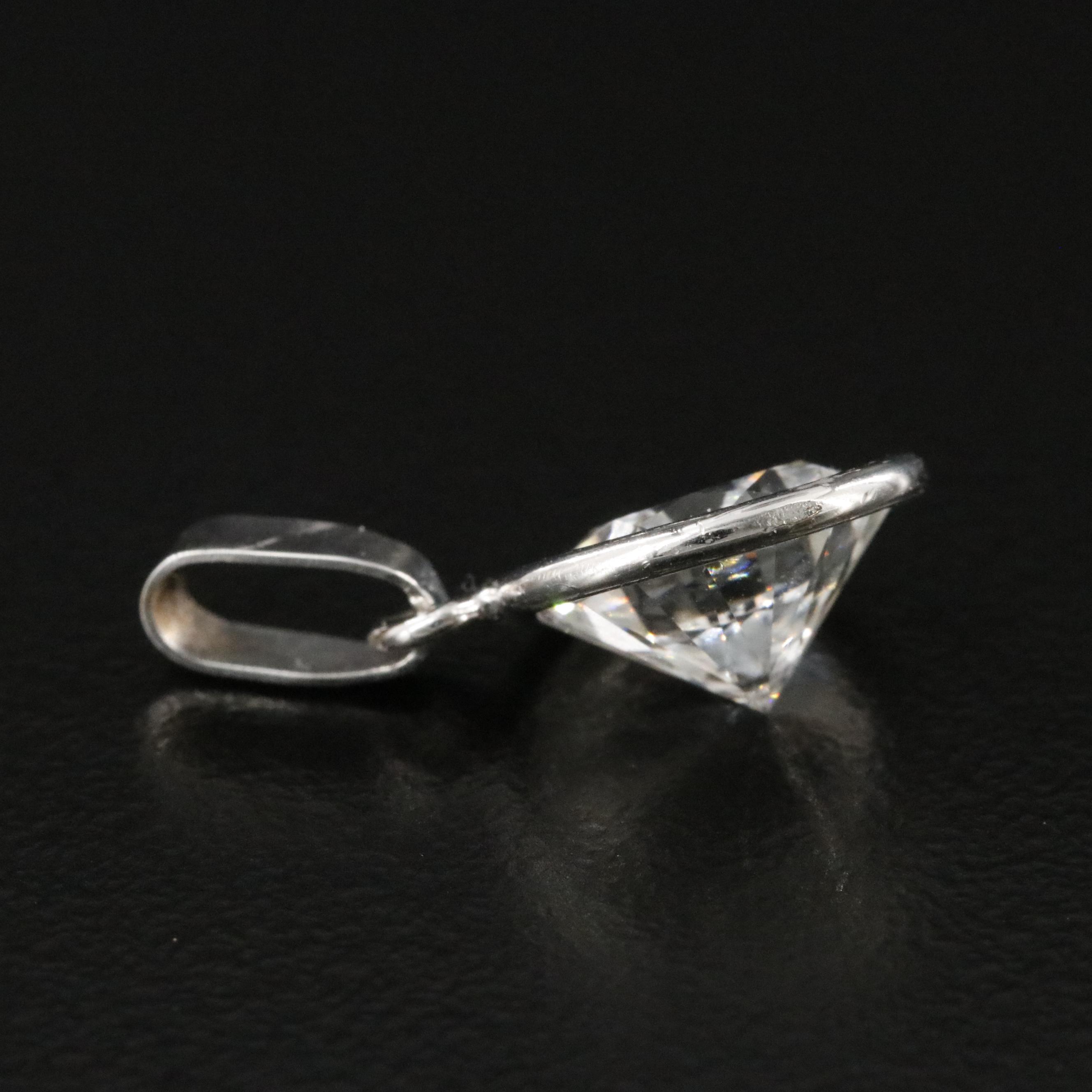 14K 2.07 CT Lab Grown Diamond Solitaire Pendant with IGI Report