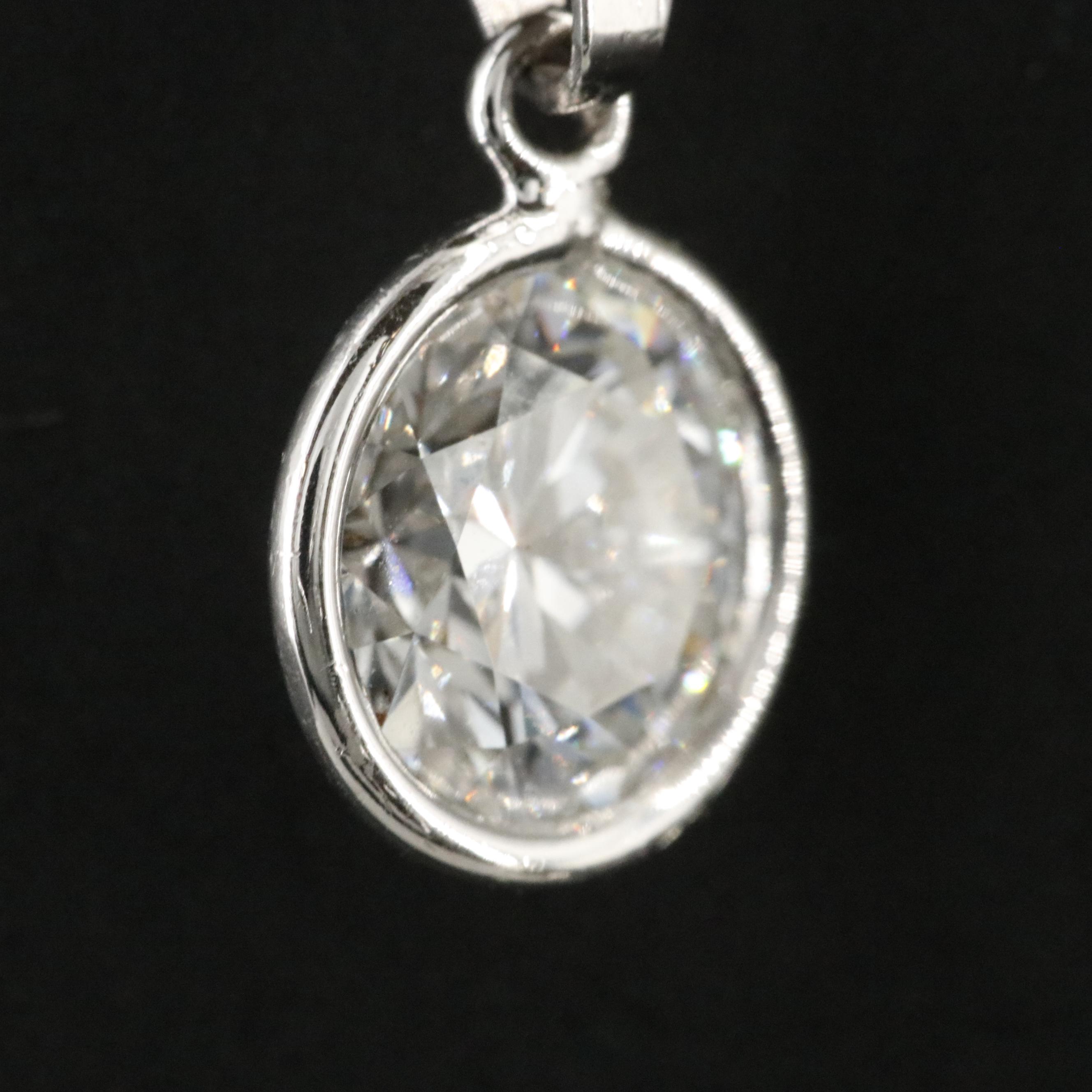 14K 2.07 CT Lab Grown Diamond Solitaire Pendant with IGI Report