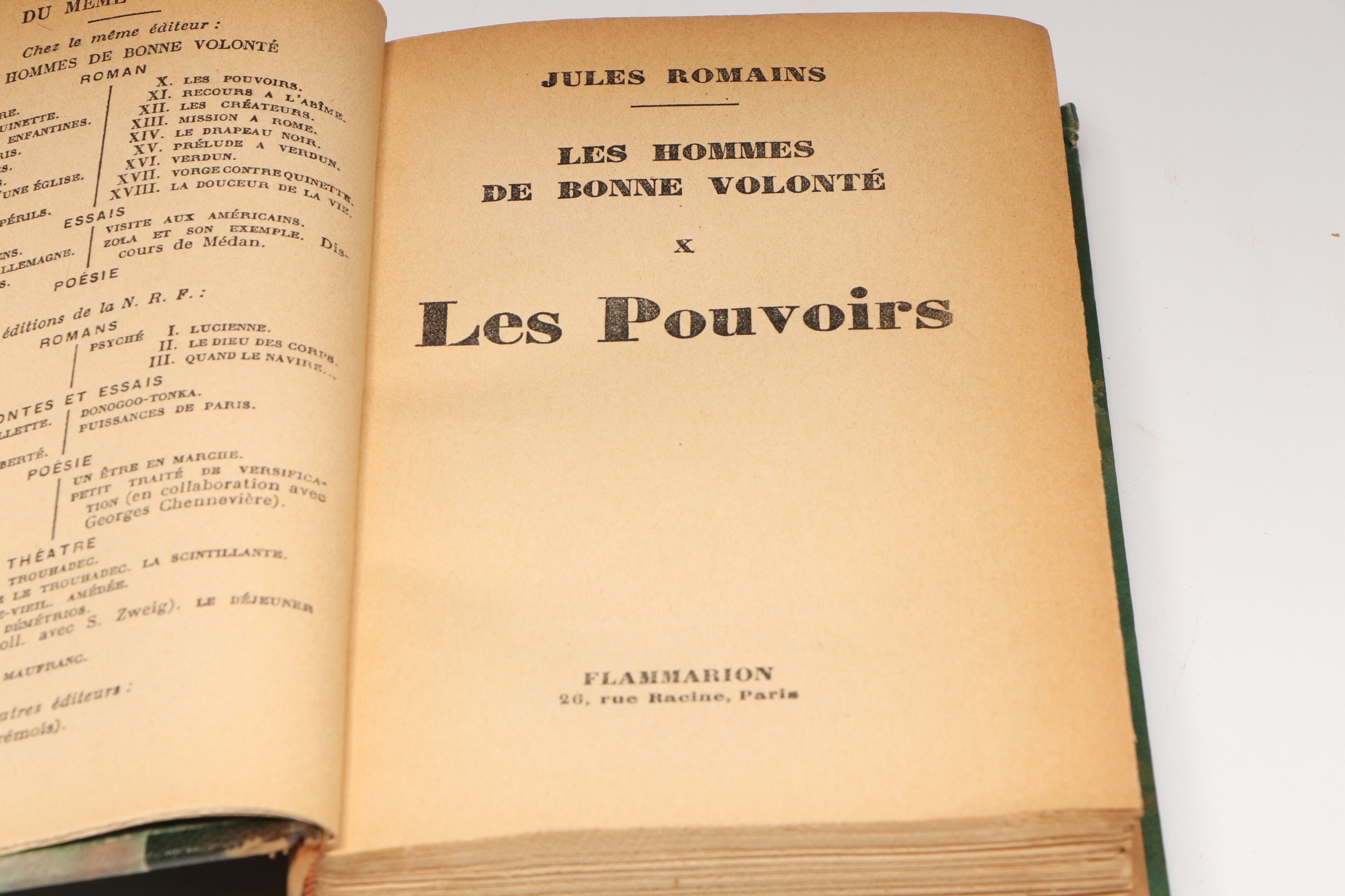 Jules Romains "Les Hommes de Bonne Volonté" French Partial Set