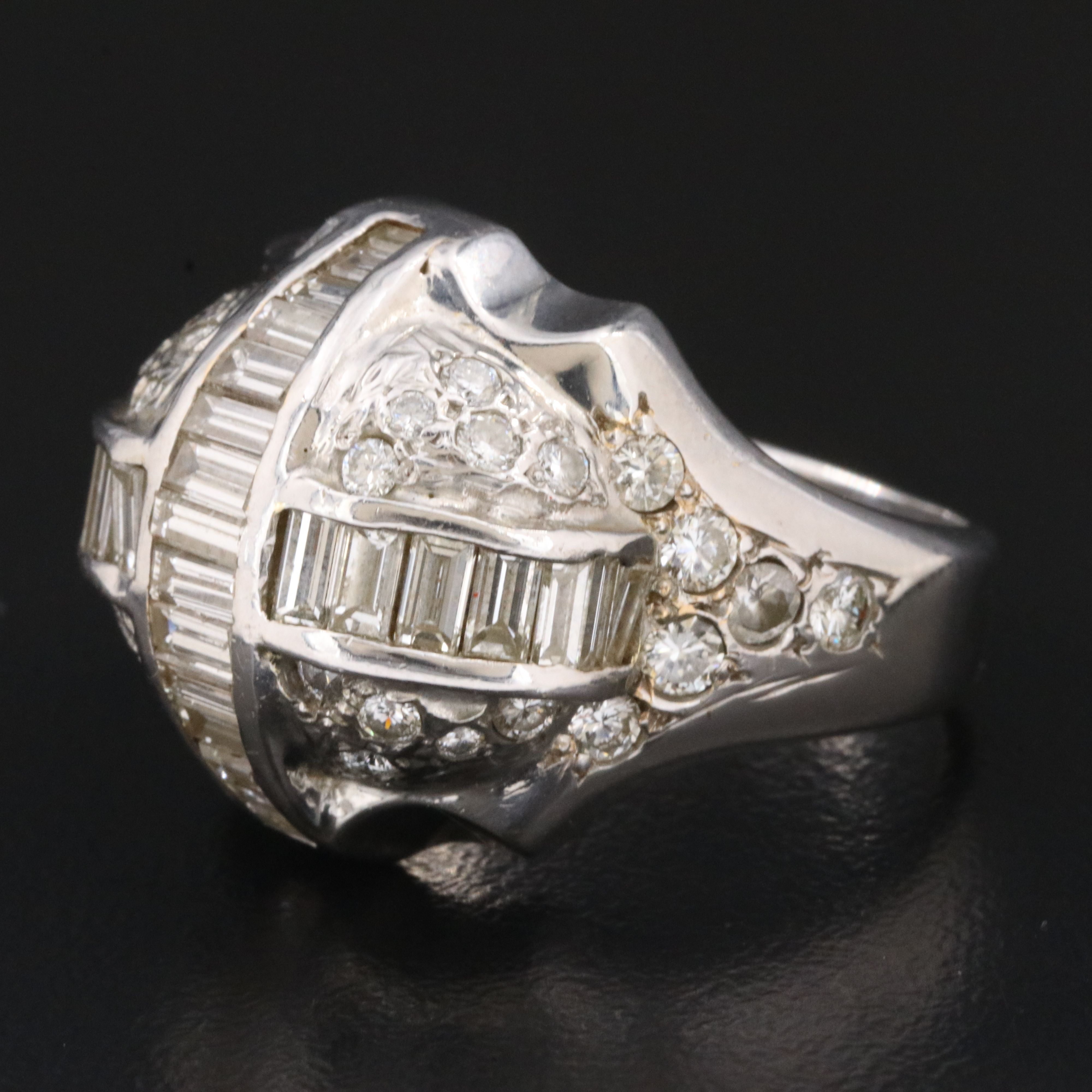 14K 2.57 CTW Diamond Dome Ring