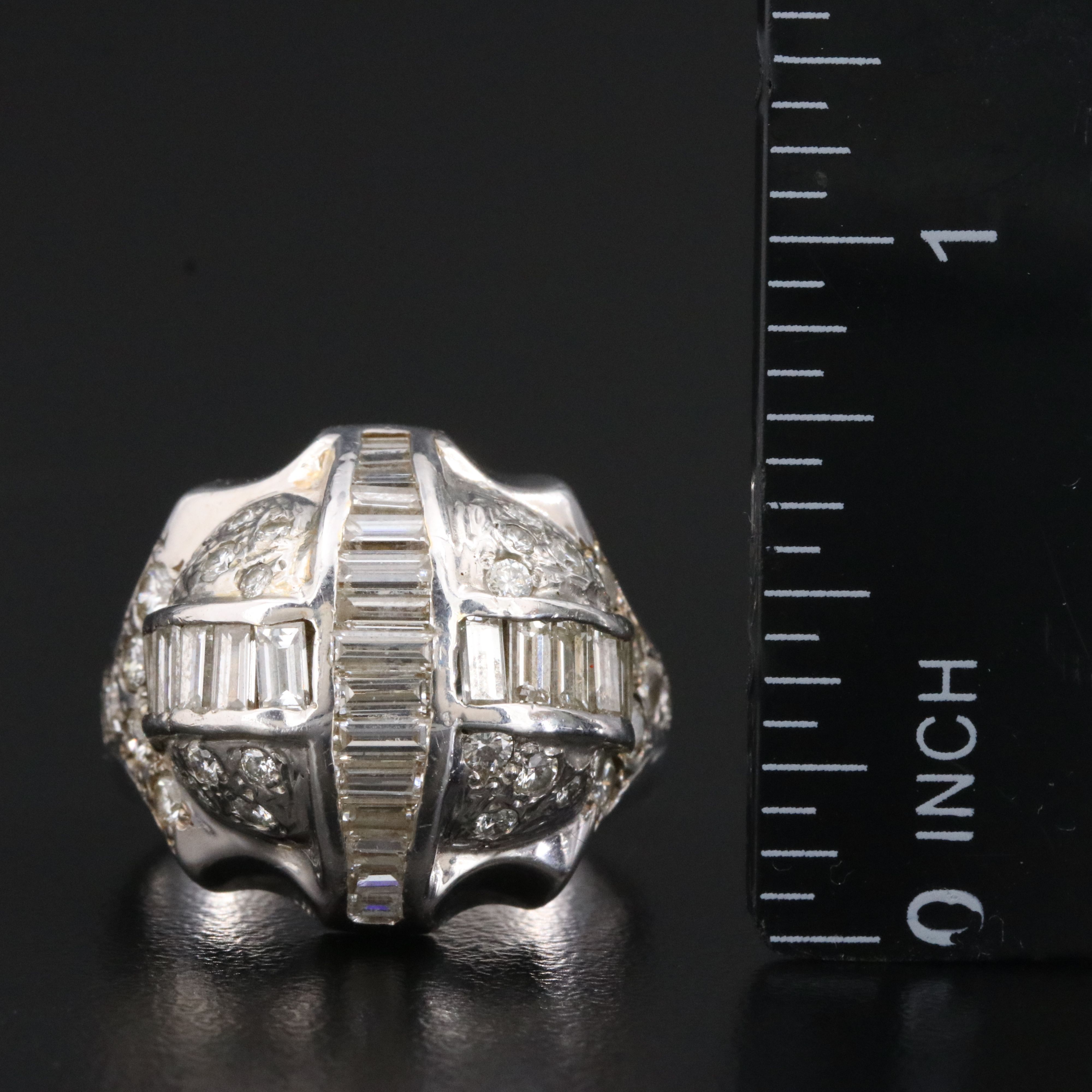 14K 2.57 CTW Diamond Dome Ring