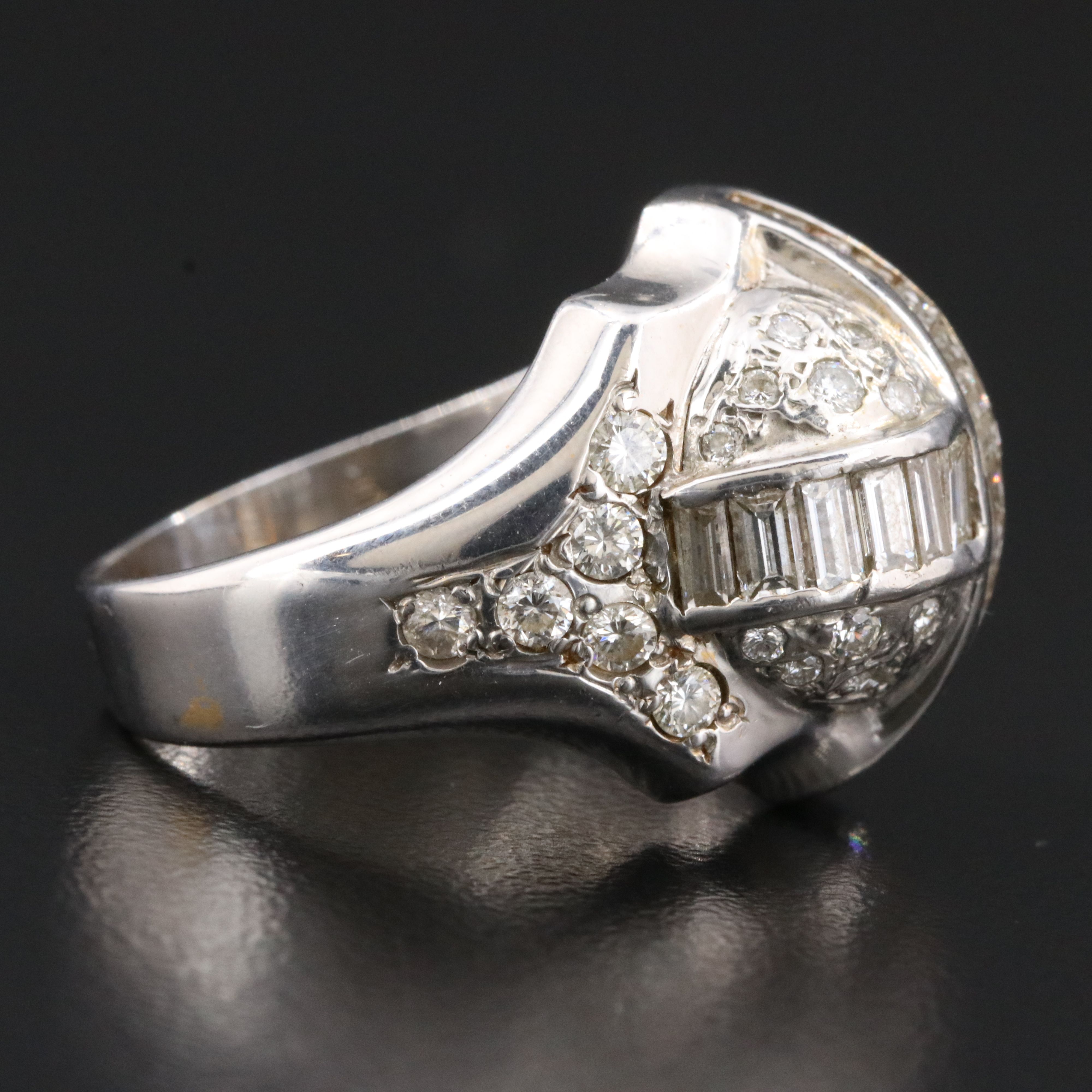 14K 2.57 CTW Diamond Dome Ring