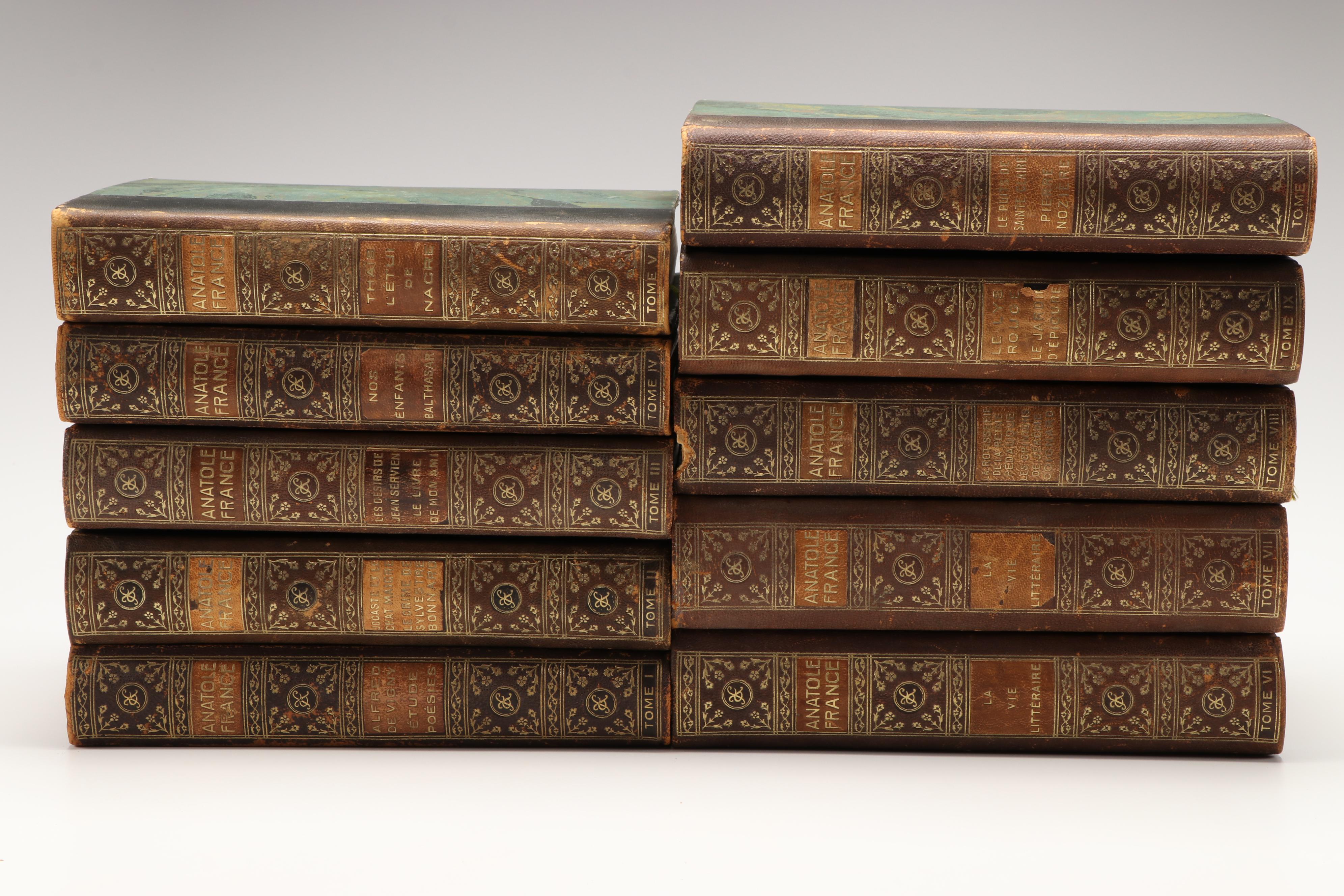 "Complete Works of Anatole France" French Partial Set, 1920s