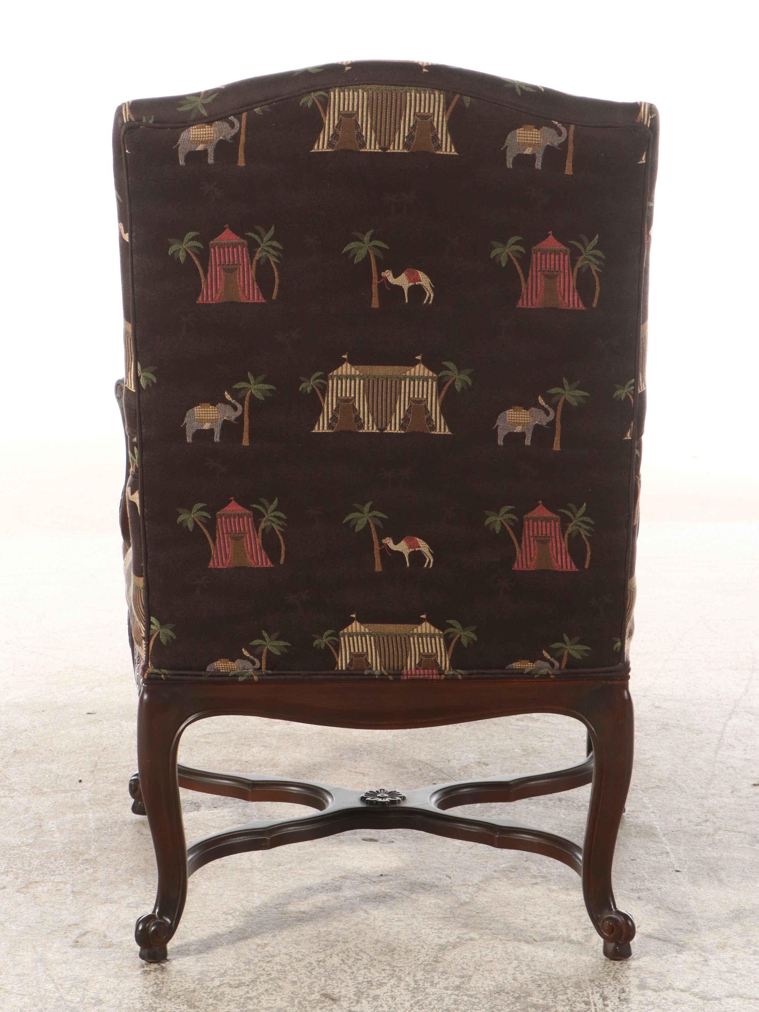 Georgian Style Upholstered Mahogany Lolling Chair