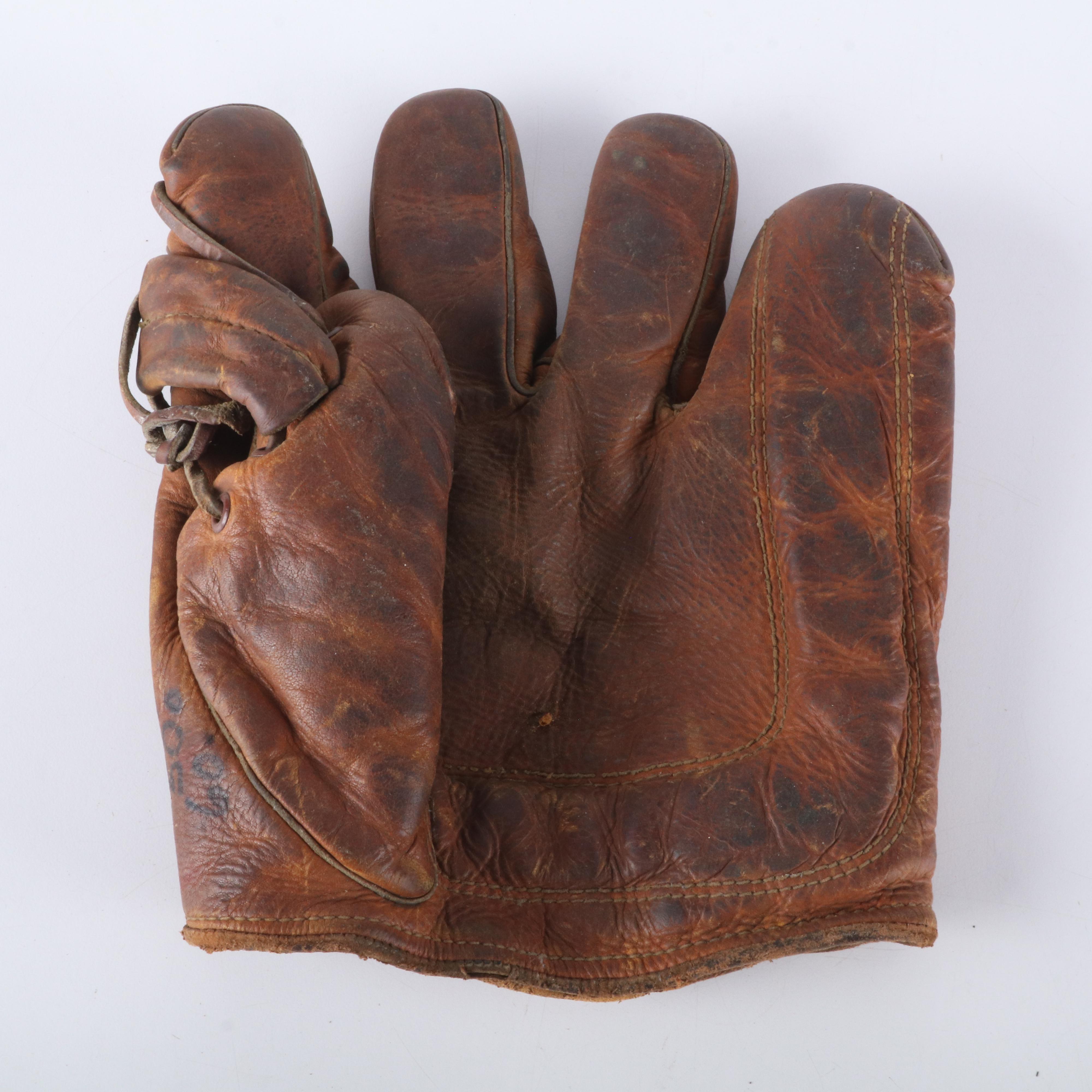 Nokona Softball Glove with Catcher's Mask, Early to Mid-20th Century