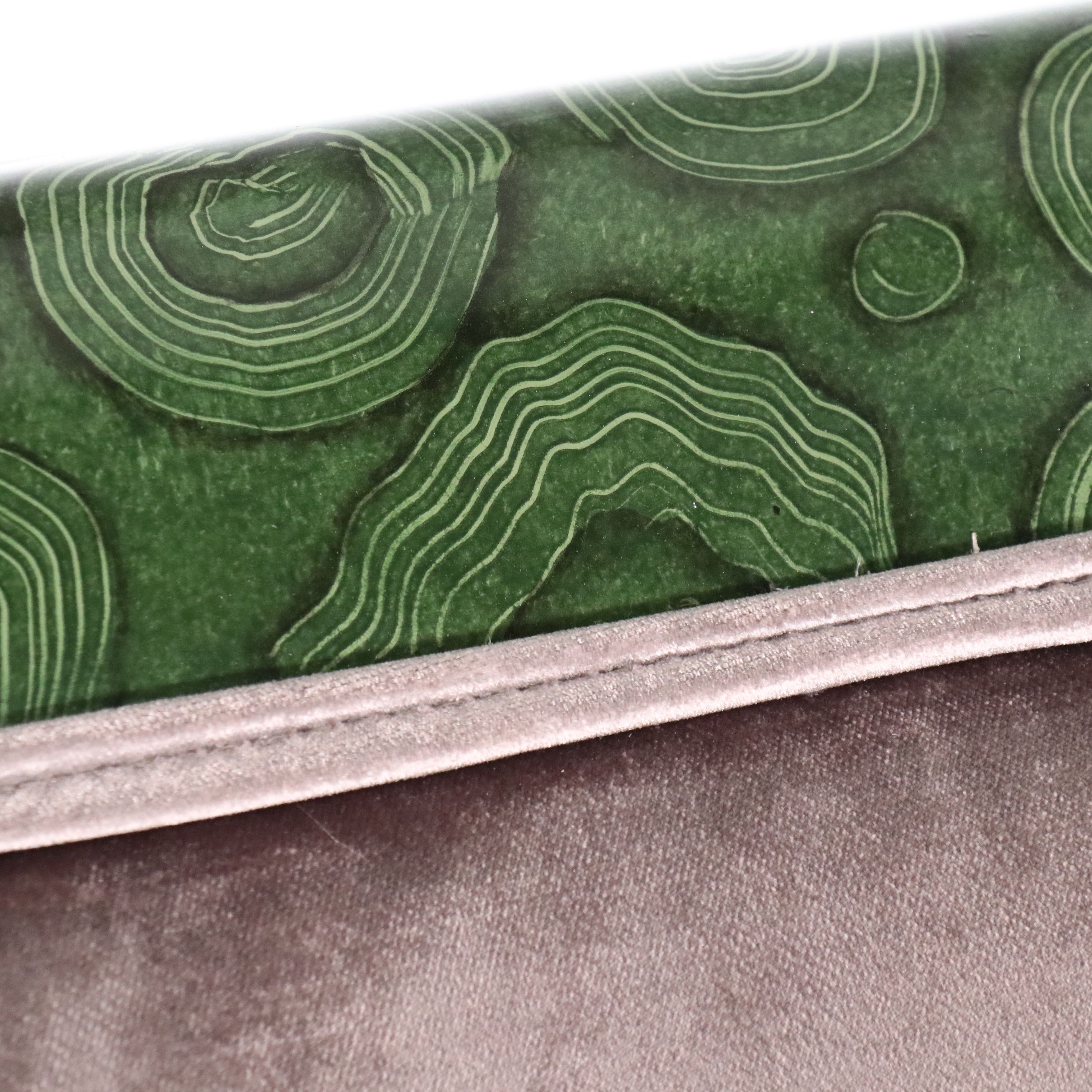 Pair of Lewis Mittman Empire Style Malachite Trompe-l'oeil Lacquered Armchairs