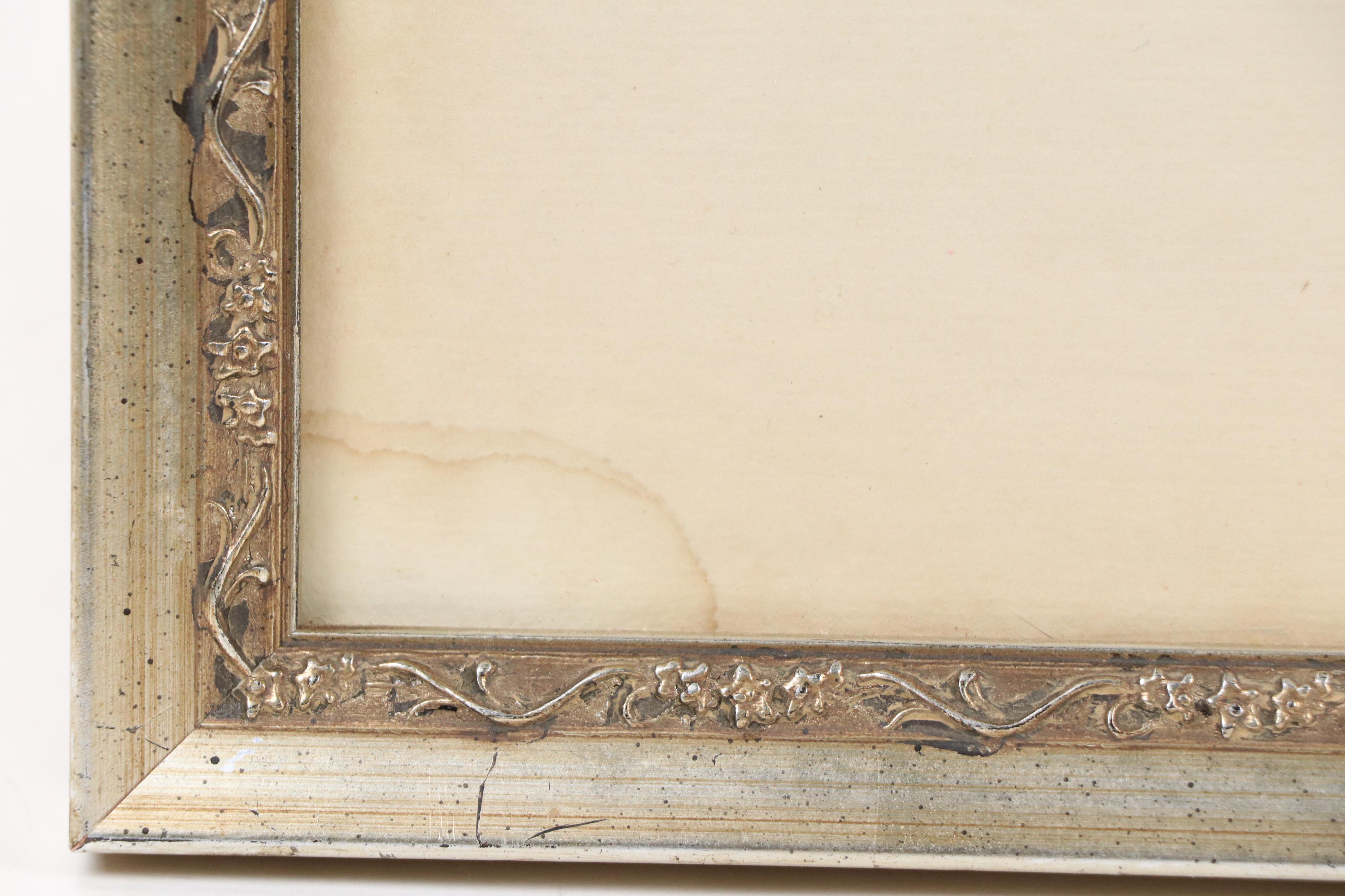 Etching of Seated Nude Woman