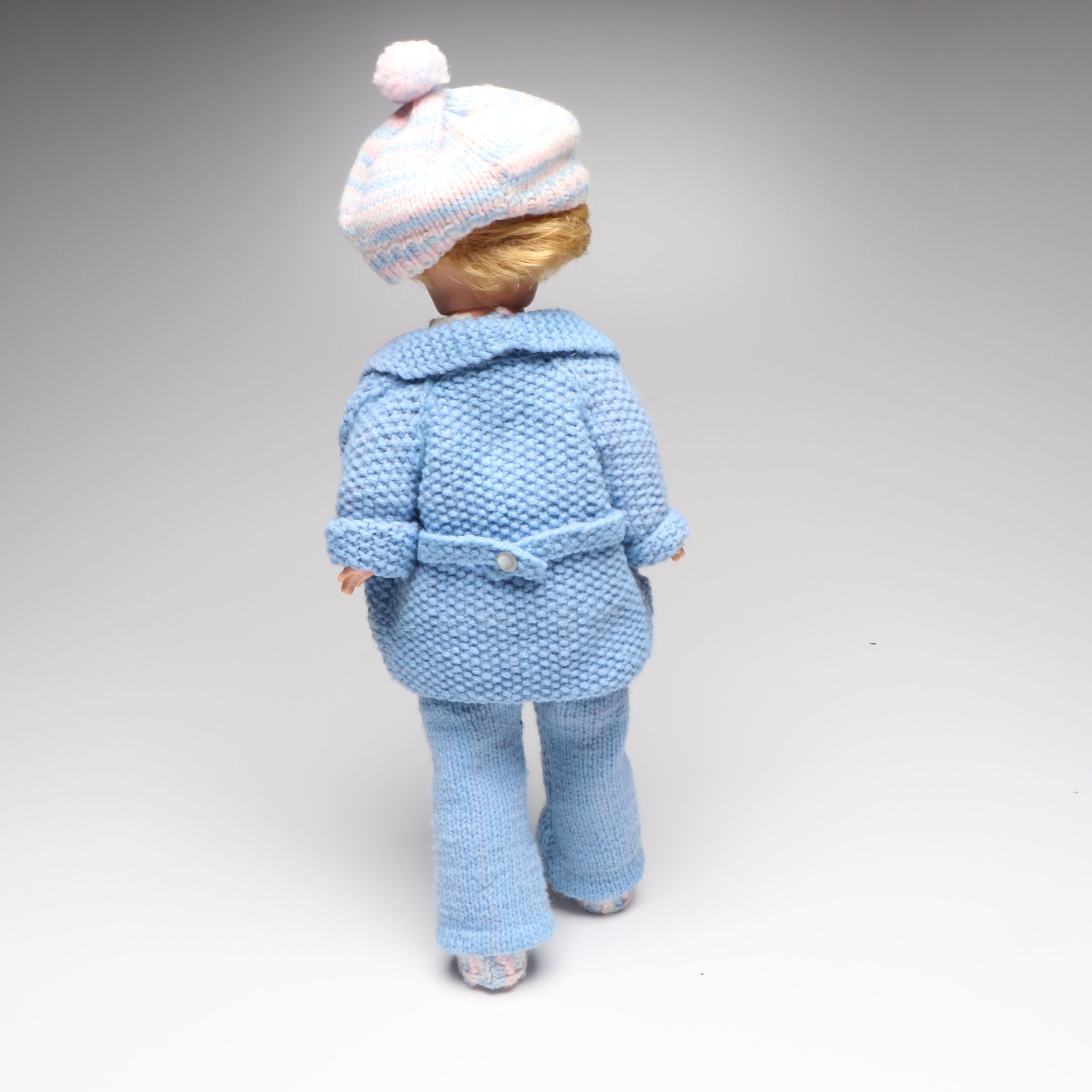 Vogue Ginny and Other Plastic Dolls with Clothing and Cradle, 1970s