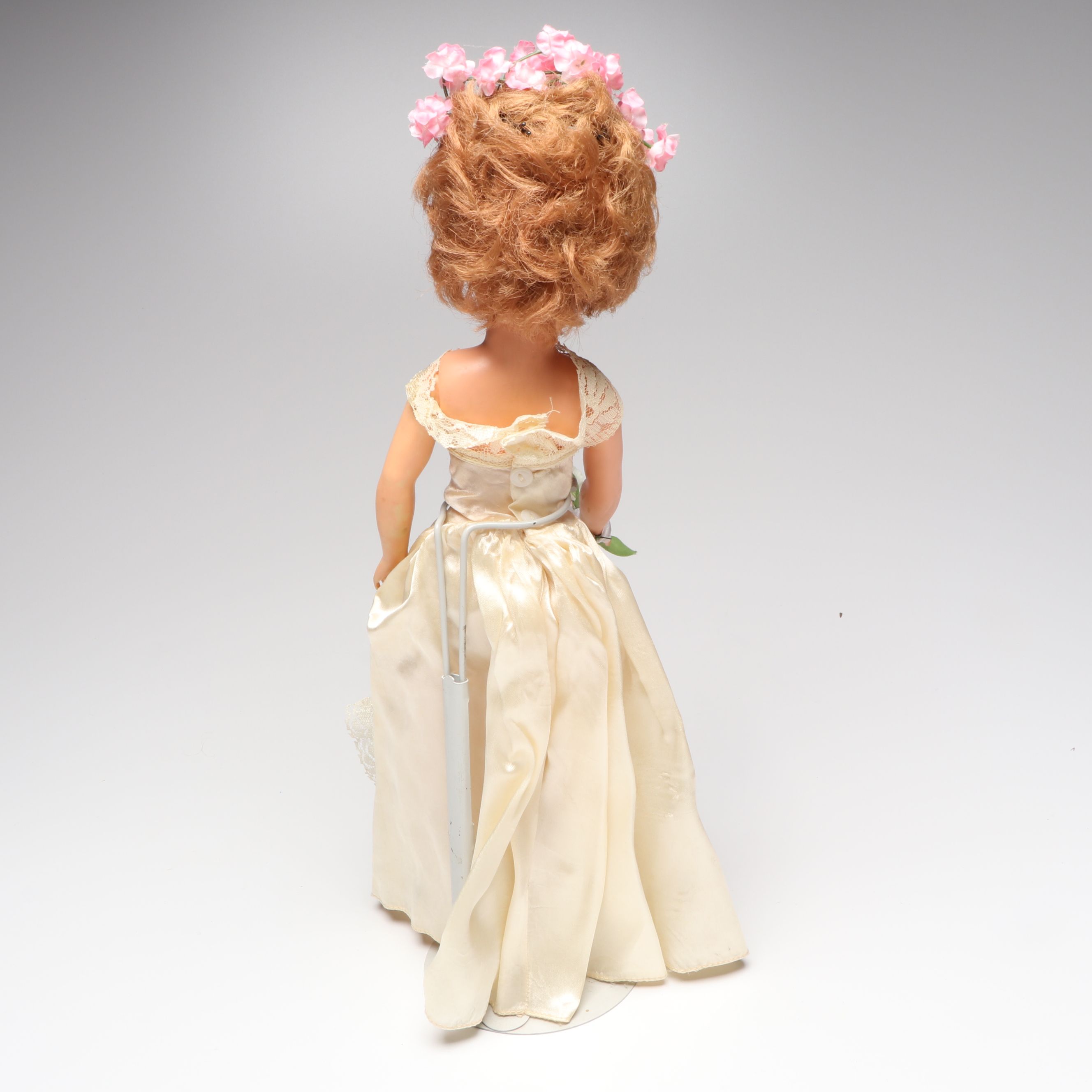 Vogue Ginny and Other Plastic Dolls with Clothing and Cradle, 1970s