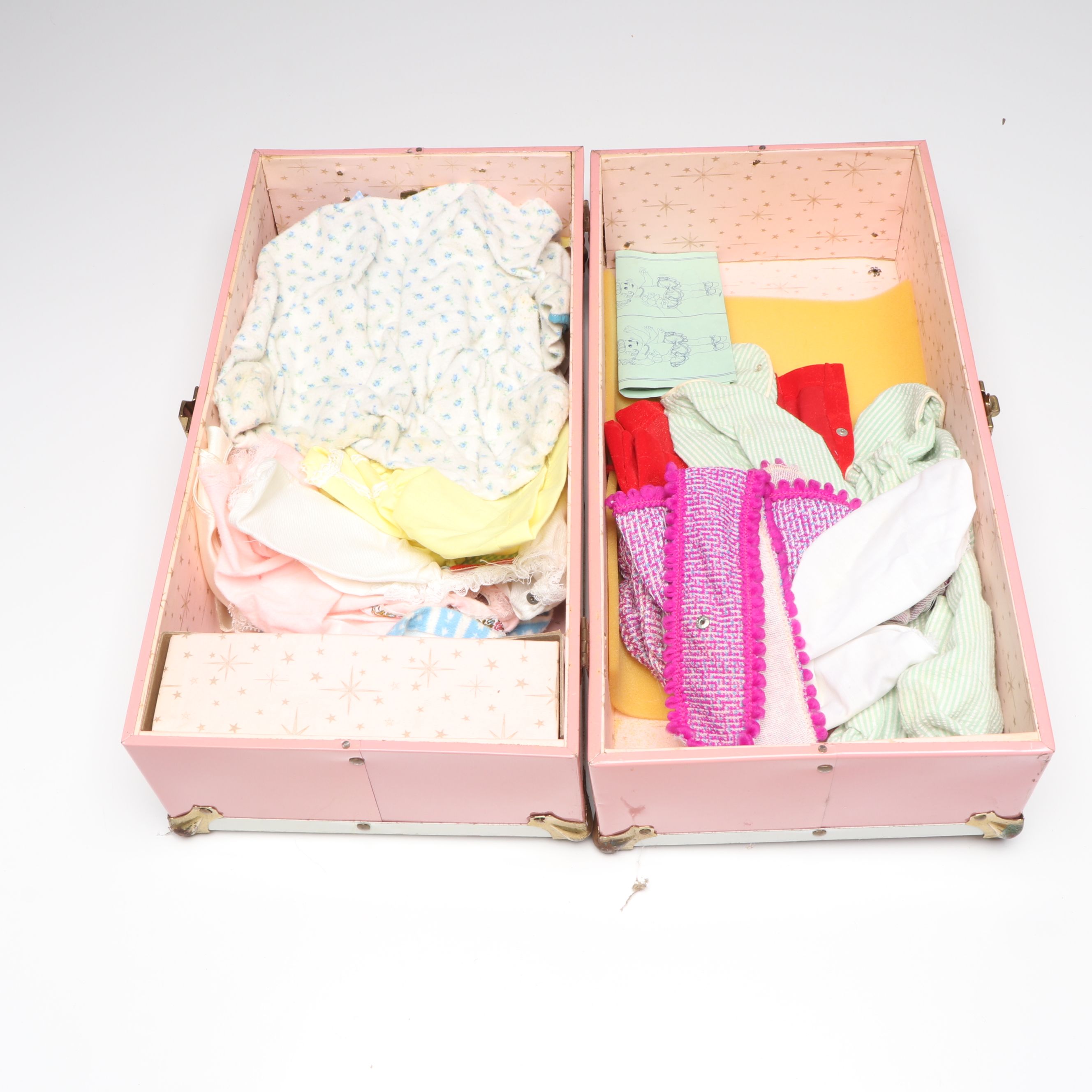 Vogue Ginny and Other Plastic Dolls with Clothing and Cradle, 1970s