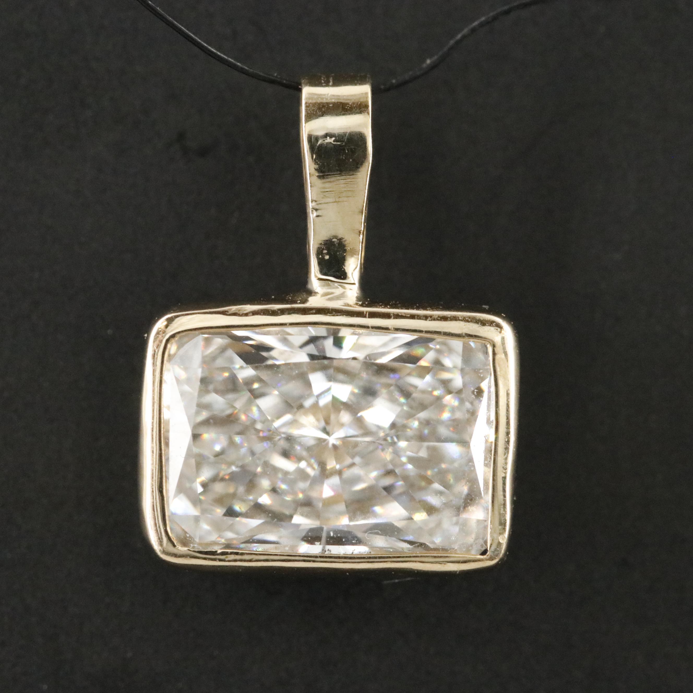 14K 4.01 CT Lab Grown Diamond Pendant with IGI Report