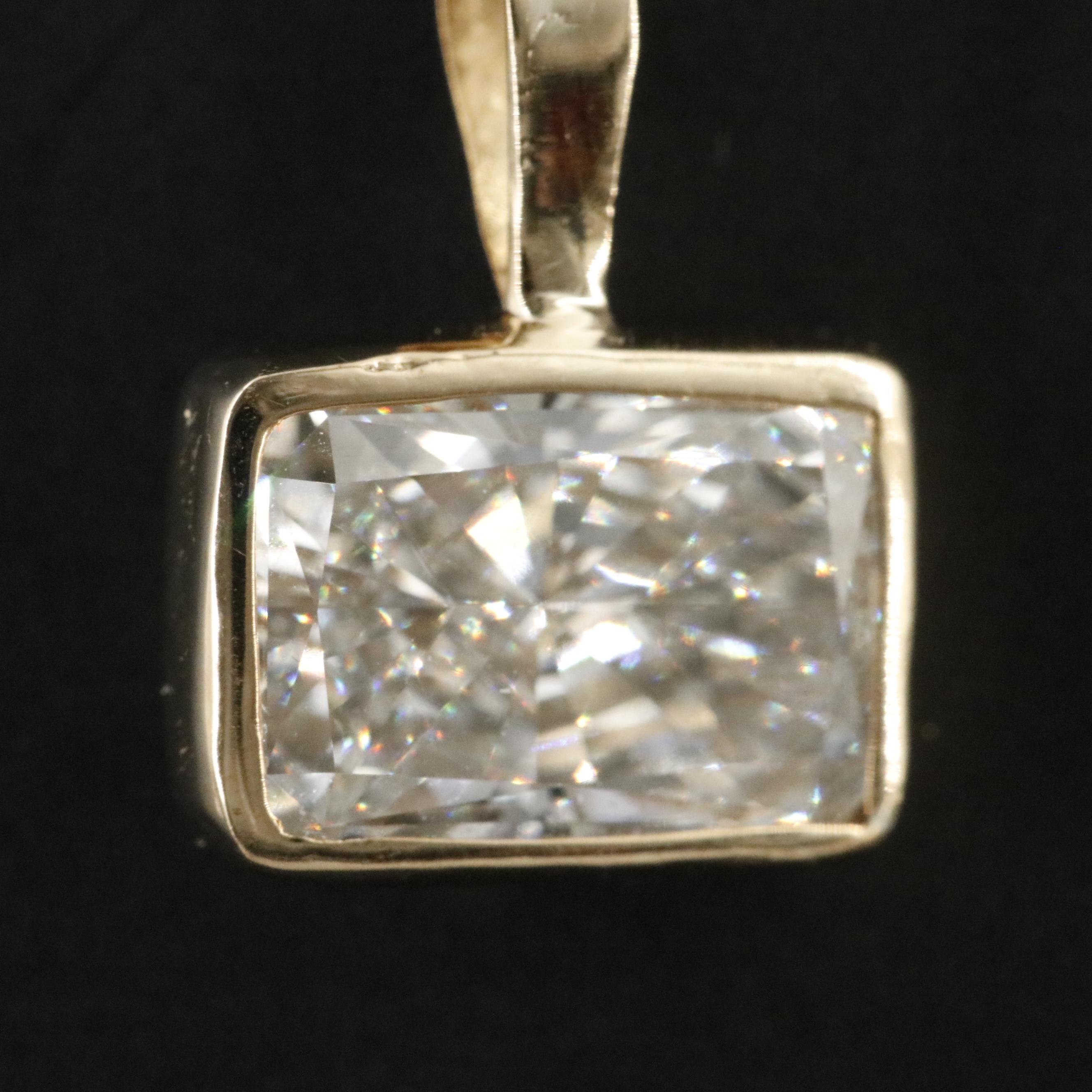 14K 4.01 CT Lab Grown Diamond Pendant with IGI Report