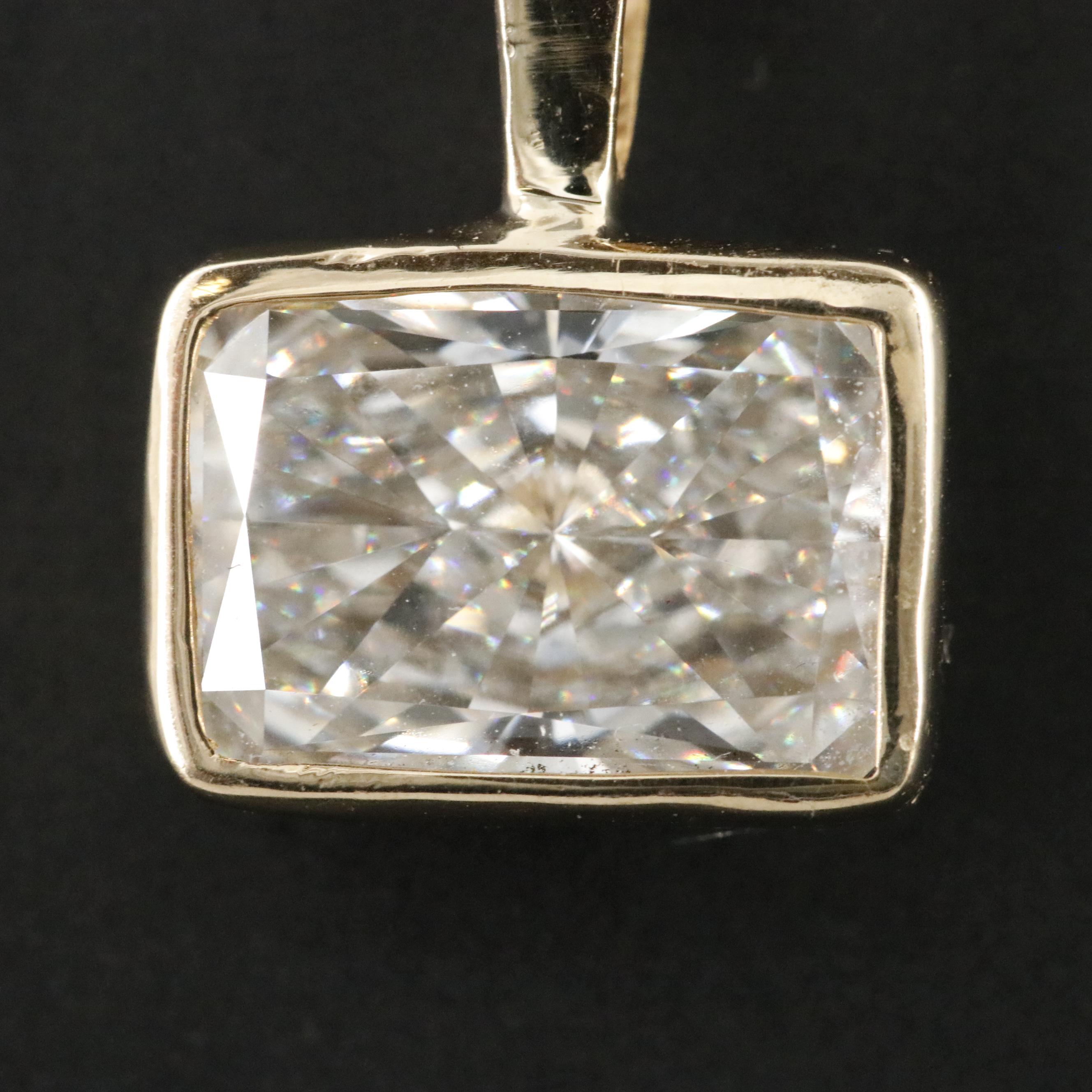 14K 4.01 CT Lab Grown Diamond Pendant with IGI Report