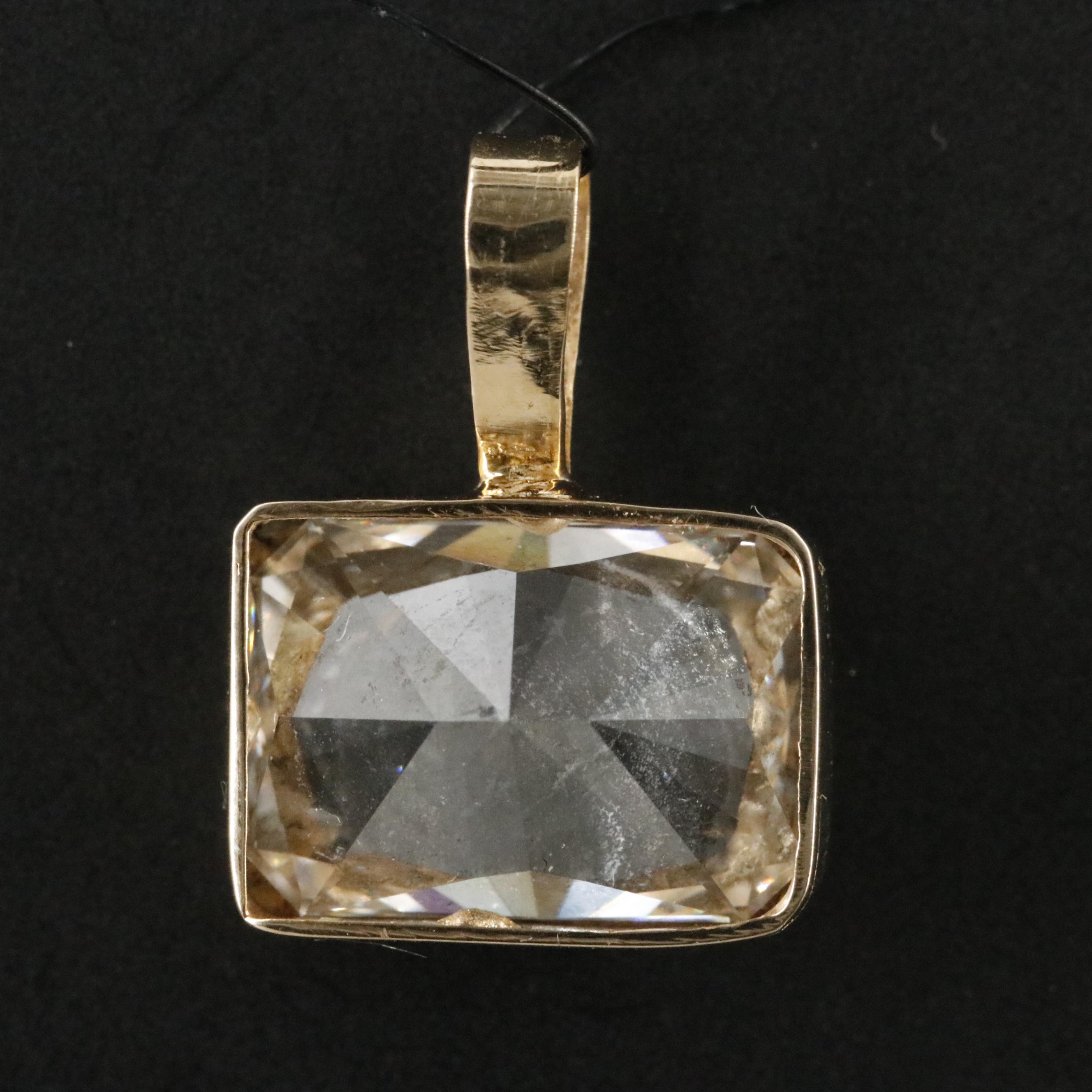 14K 4.01 CT Lab Grown Diamond Pendant with IGI Report