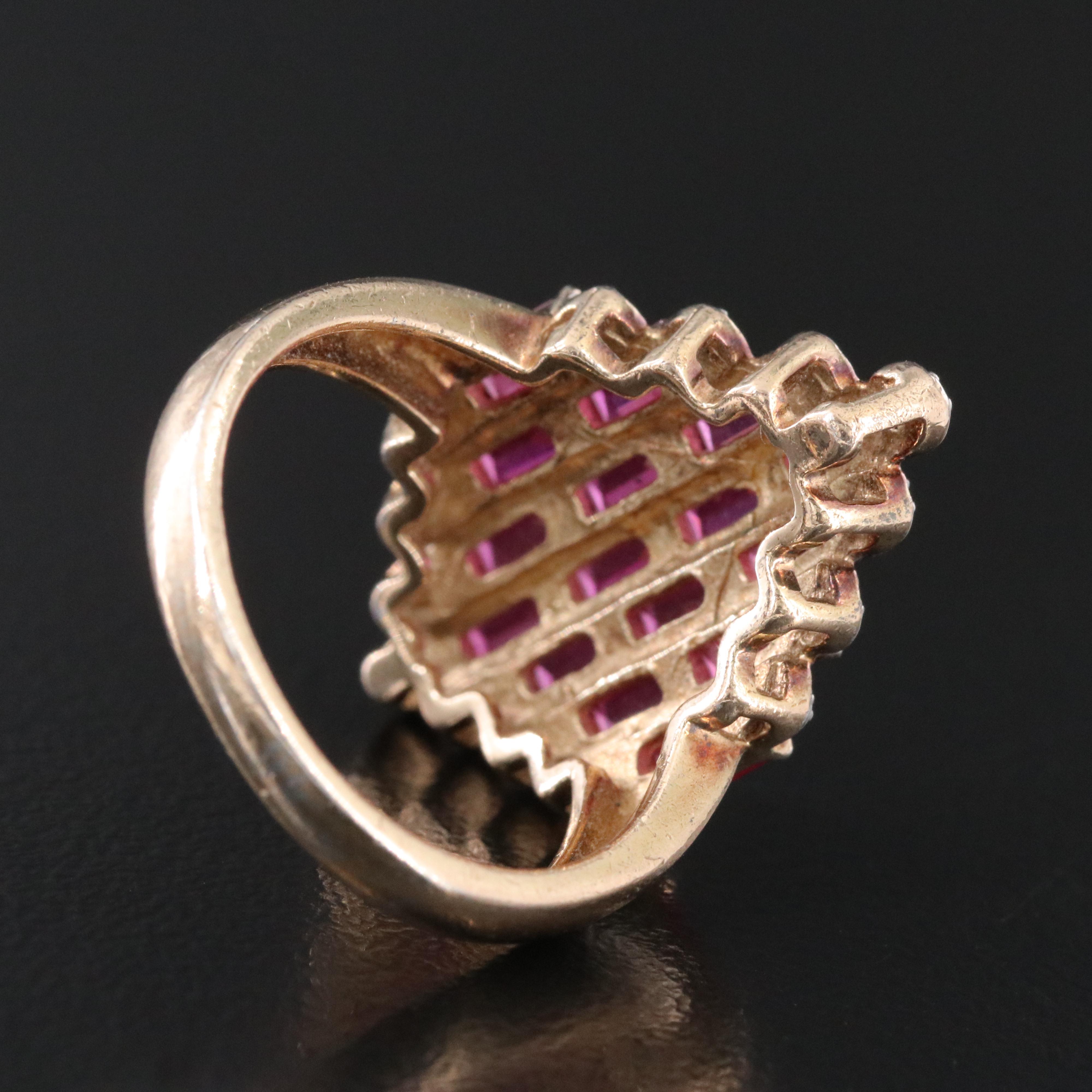 Sterling Ruby and Diamond Layered Ring