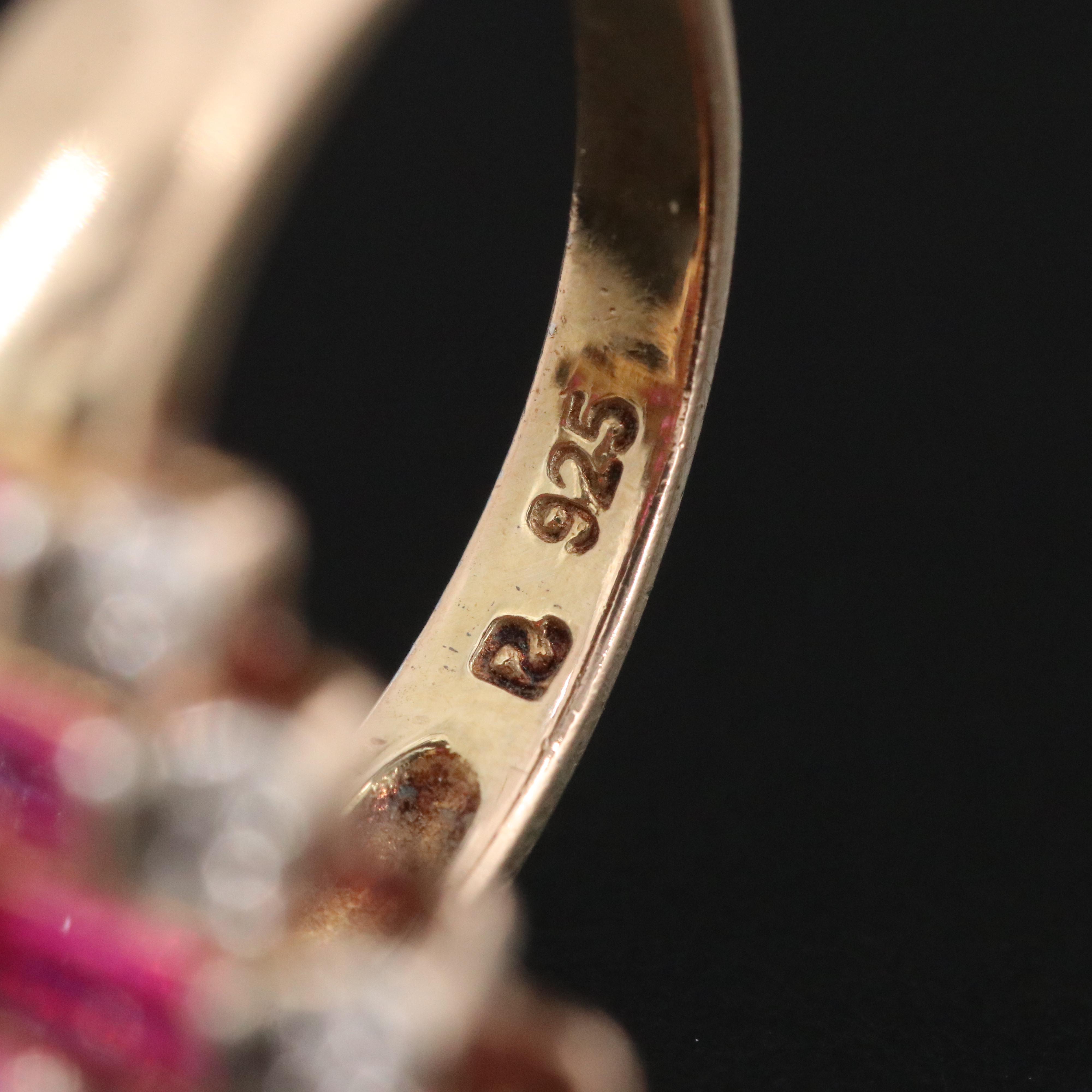 Sterling Ruby and Diamond Layered Ring