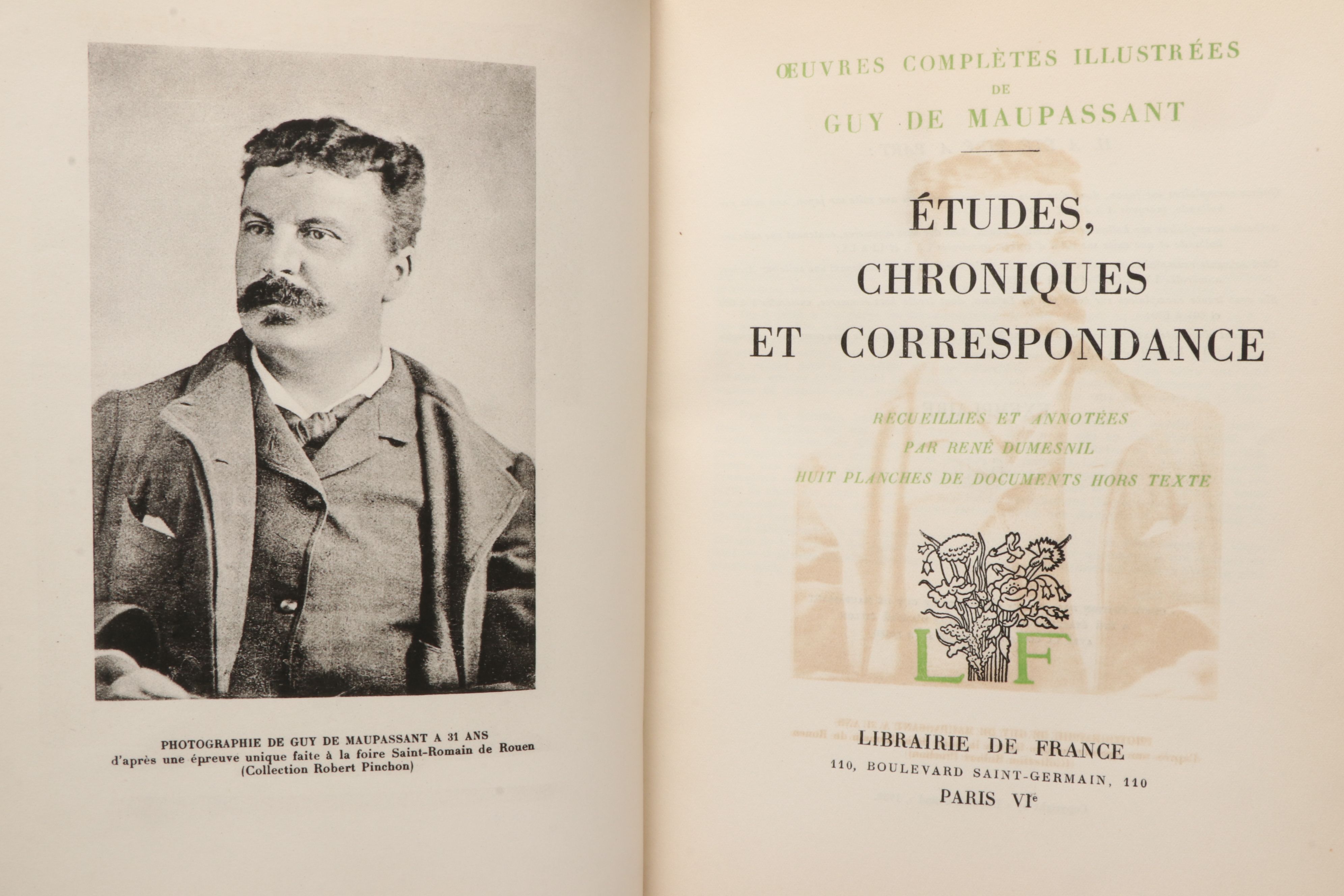 "Complete Illustrated Works of Guy de Maupassant" French Full Set, 1935