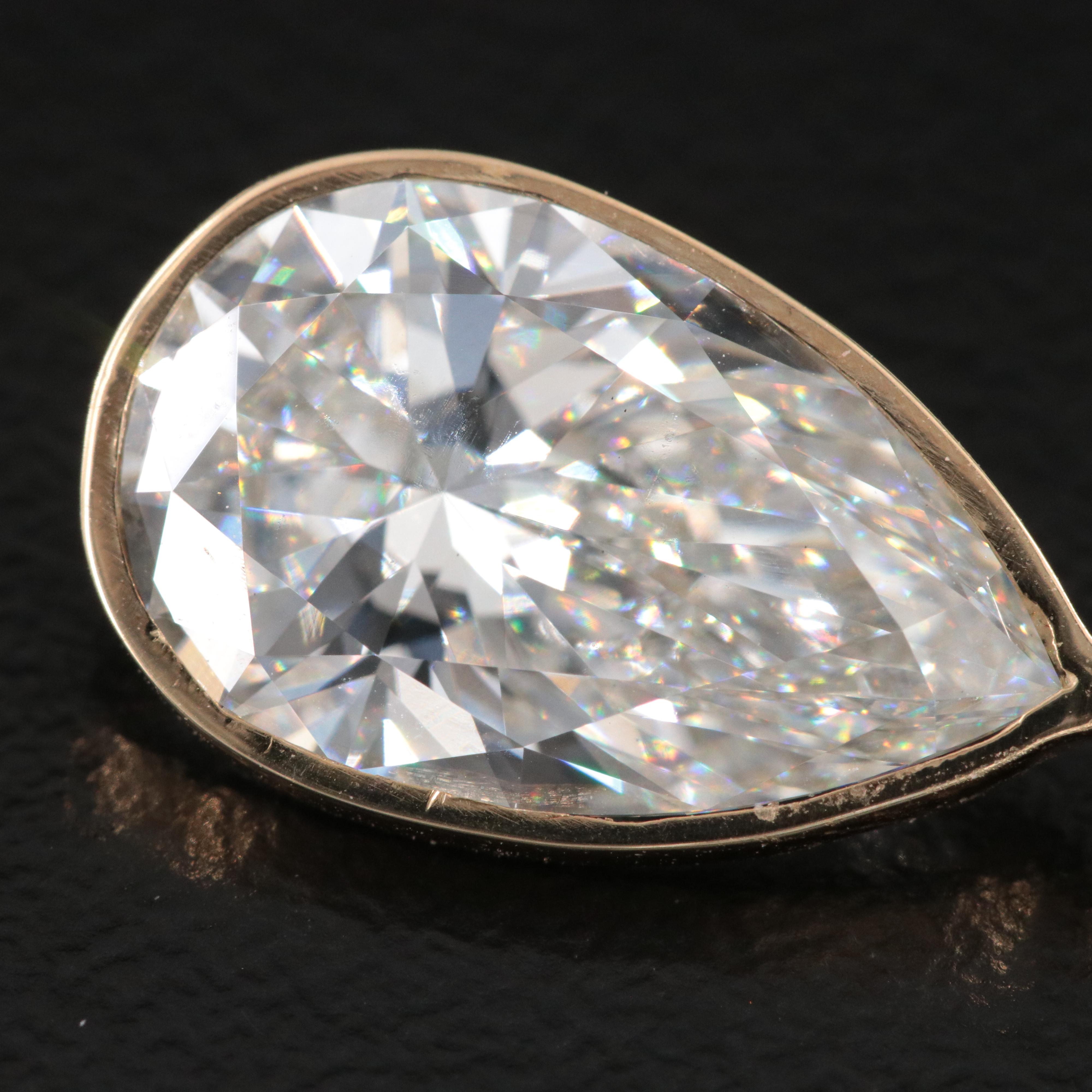 14K 3.05 CT Lab Grown Diamond Solitaire Pendant with IGI Report