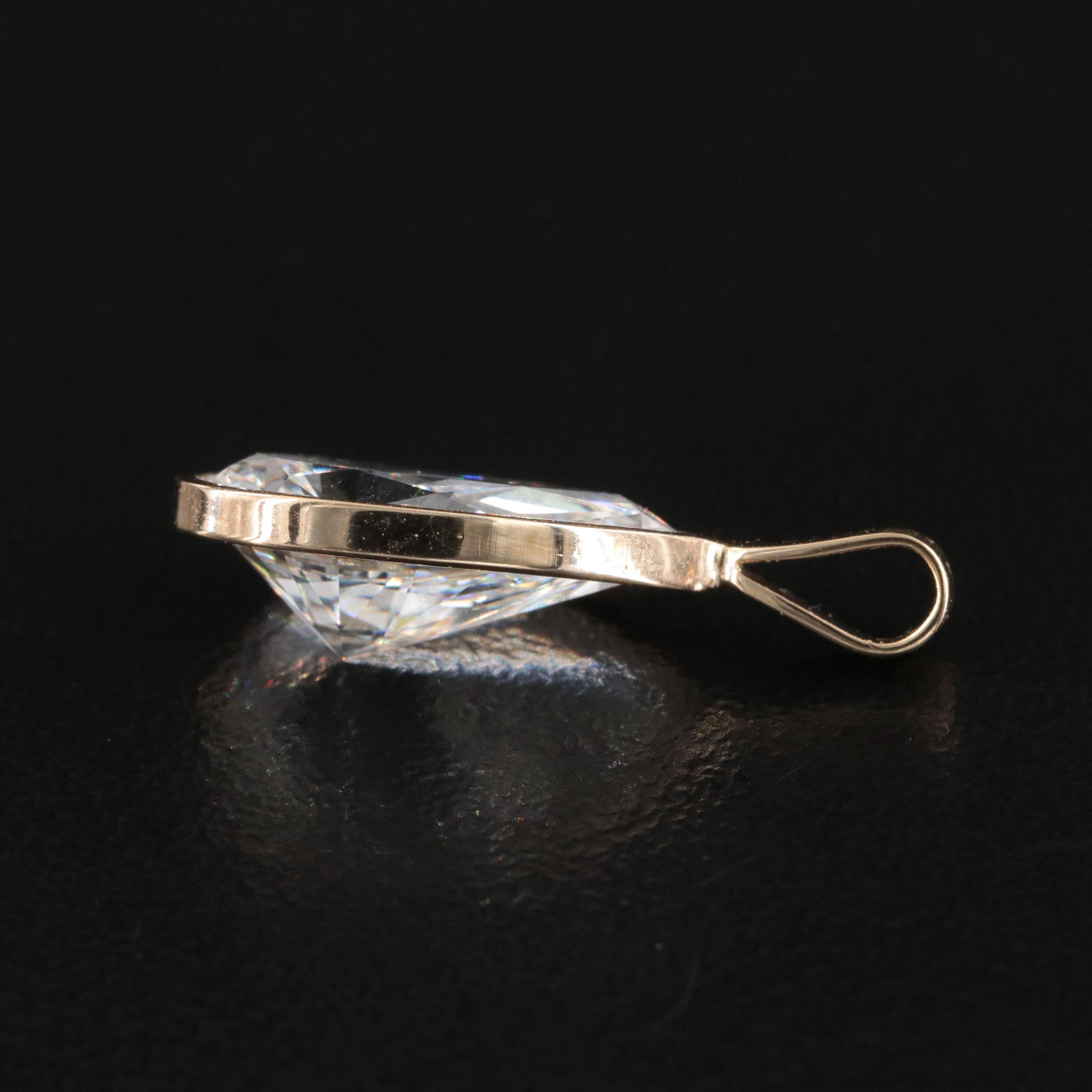 14K 3.05 CT Lab Grown Diamond Solitaire Pendant with IGI Report