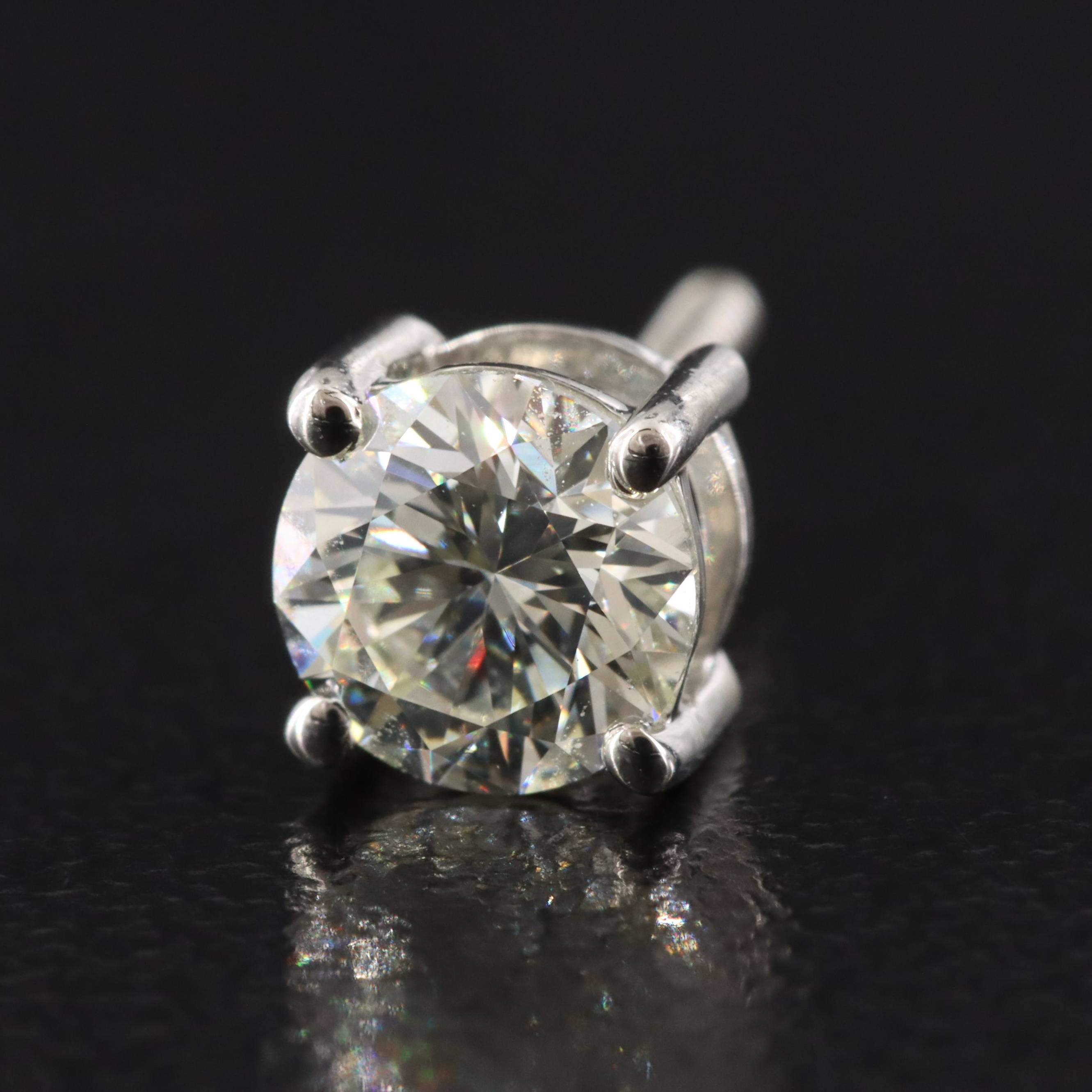 Platinum 1.17 CTW Internally Flawless Diamond Stud Earrings with GIA Reports