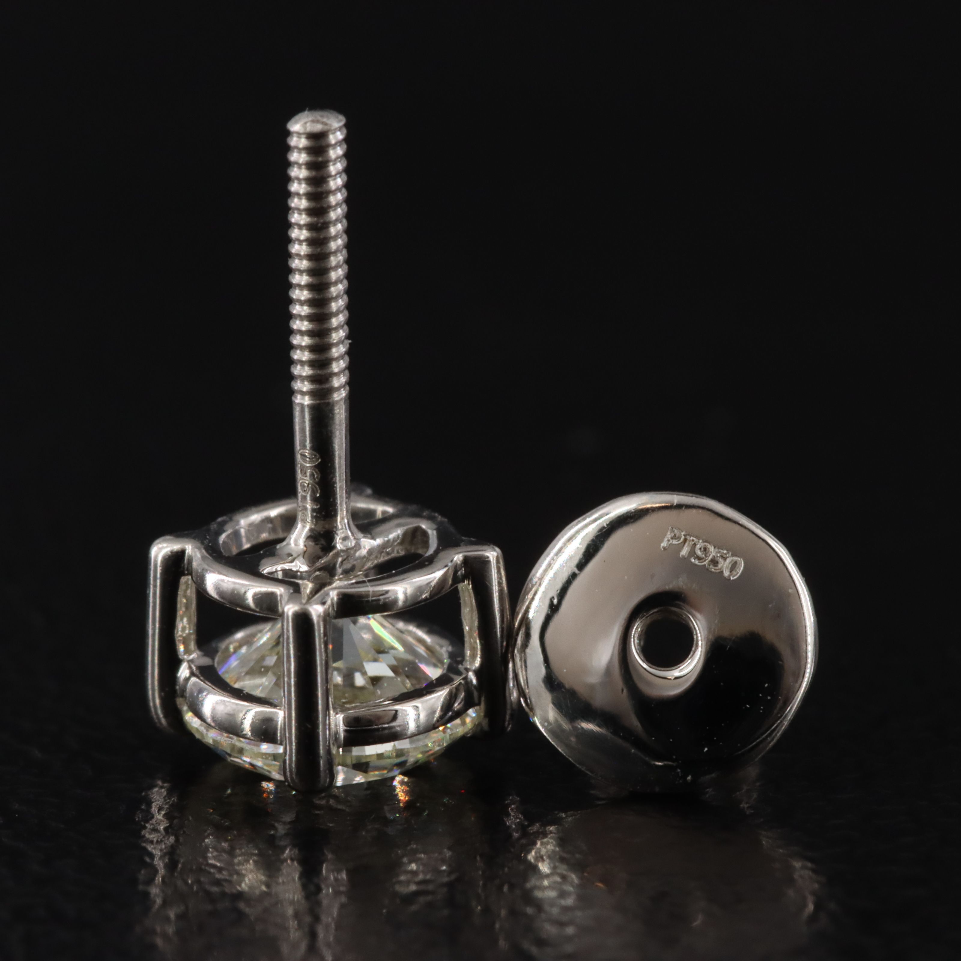 Platinum 1.17 CTW Internally Flawless Diamond Stud Earrings with GIA Reports
