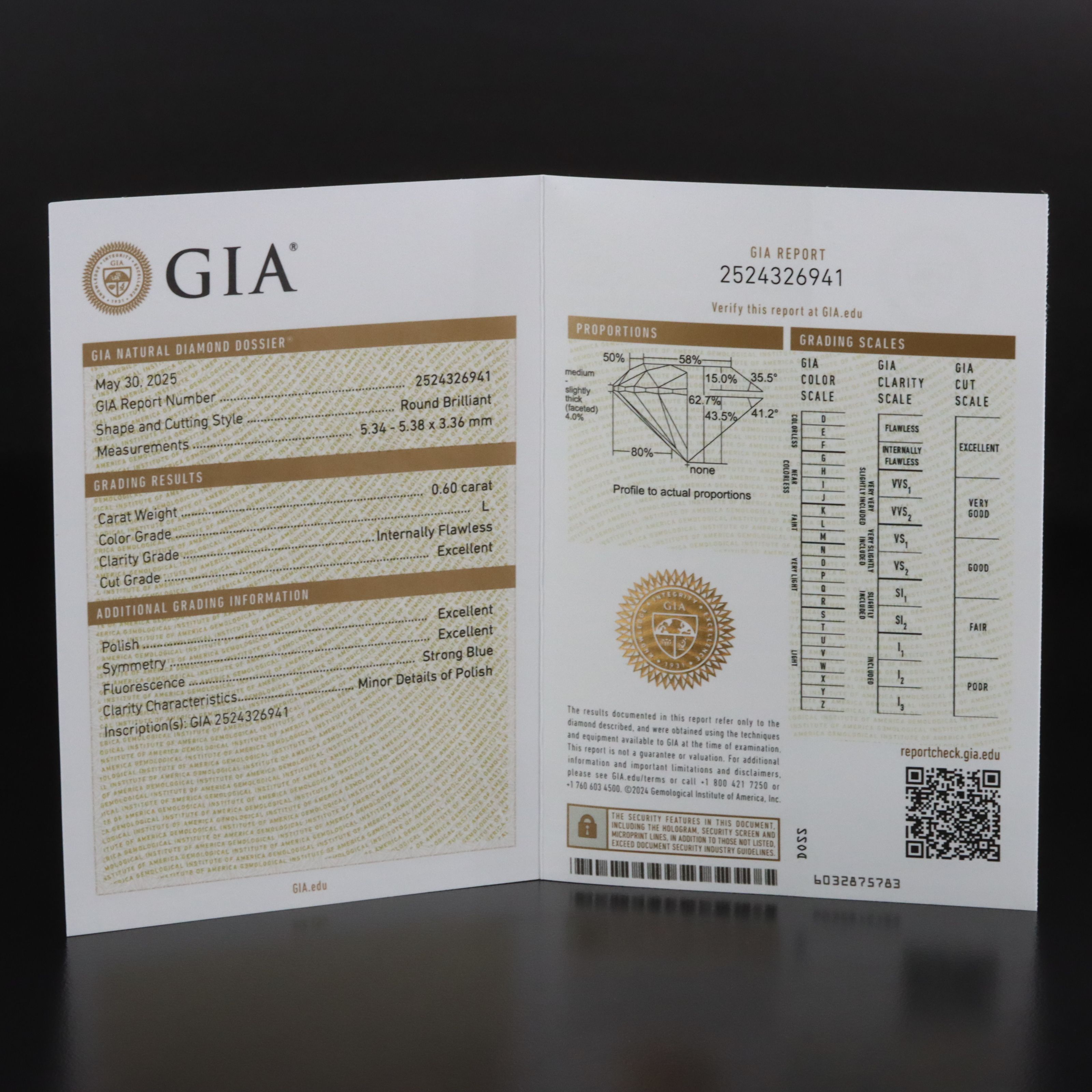 Platinum 1.17 CTW Internally Flawless Diamond Stud Earrings with GIA Reports