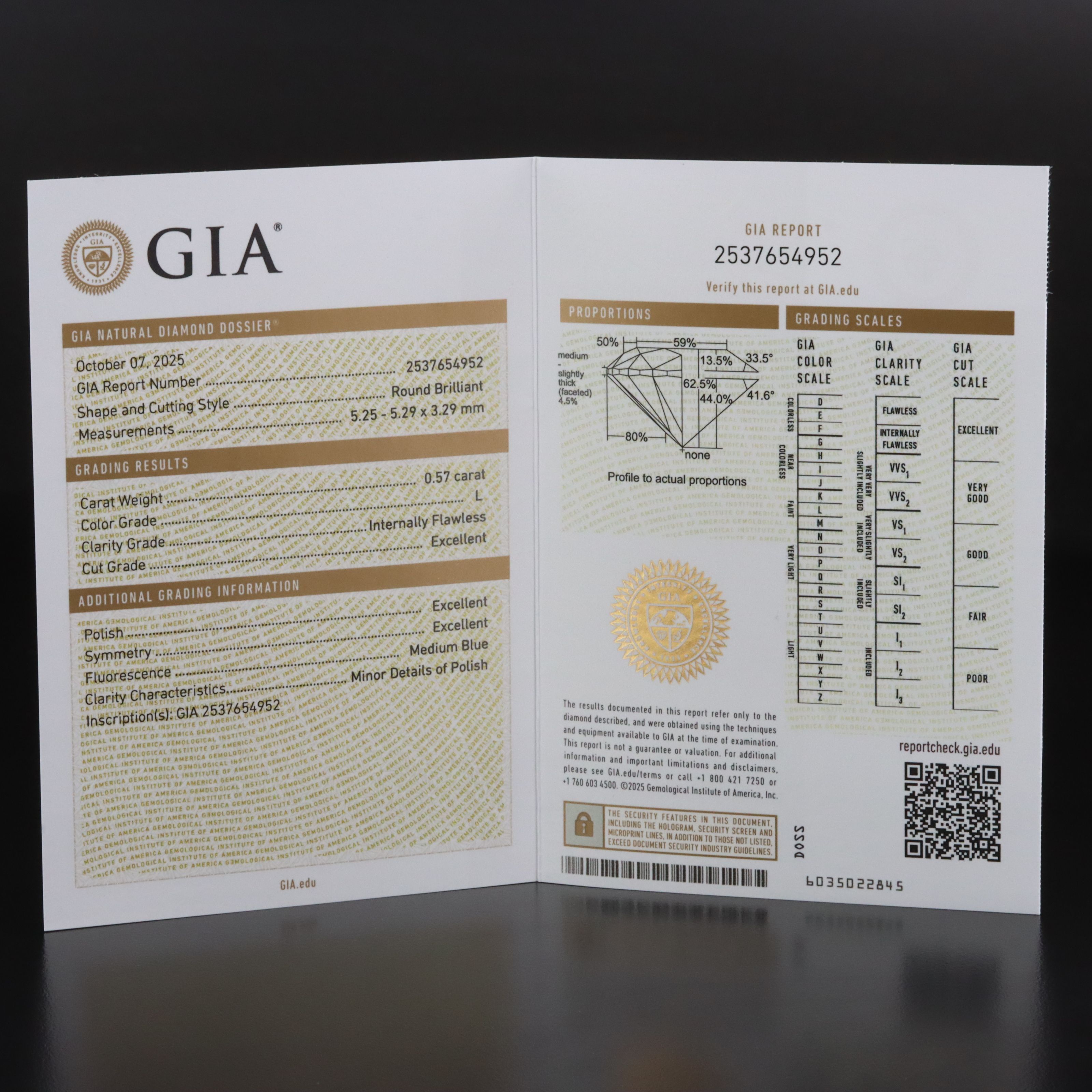 Platinum 1.17 CTW Internally Flawless Diamond Stud Earrings with GIA Reports