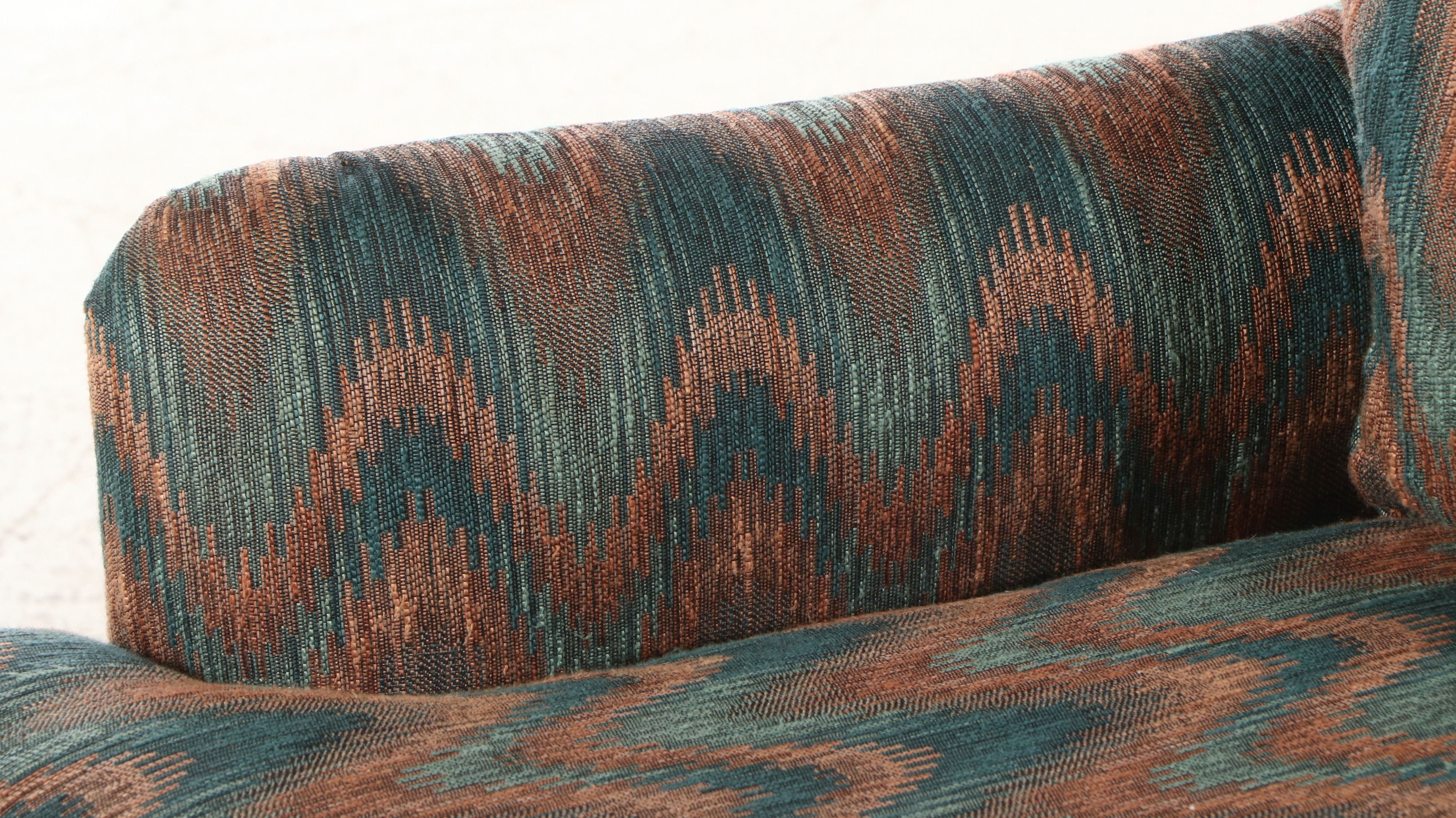 C.R. Laine Flamestitch Pattern Upholstered Club Chair