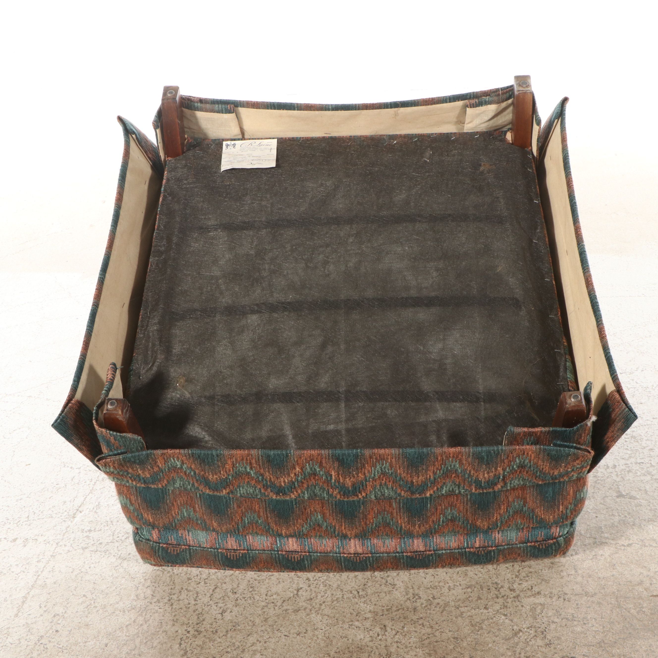 C.R. Laine Flamestitch Pattern Upholstered Club Chair