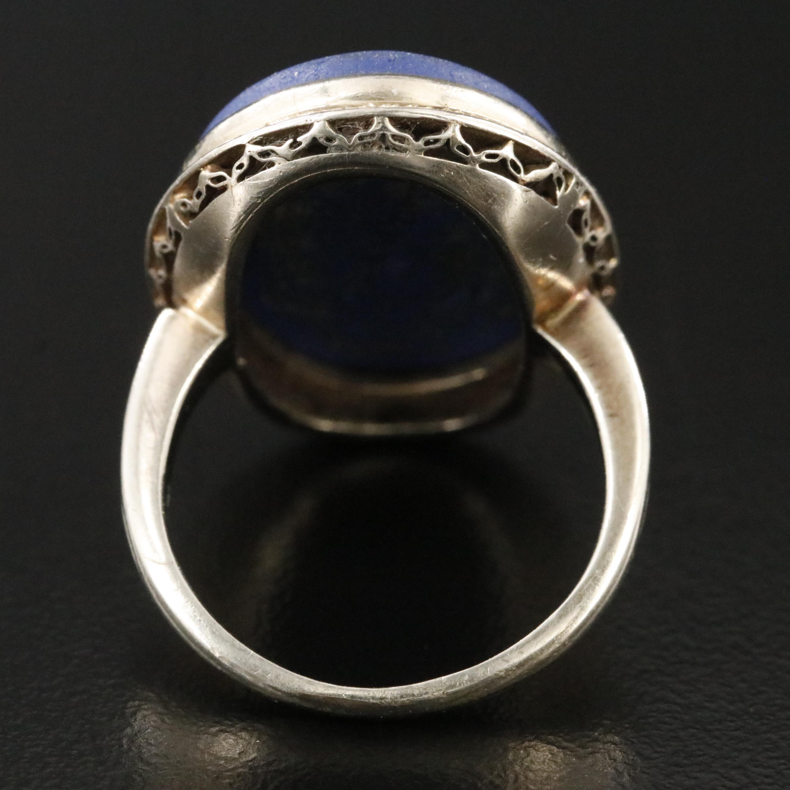 Vintage Wedgwood 14K Jasperware Goddess Hygieia Cameo Ring