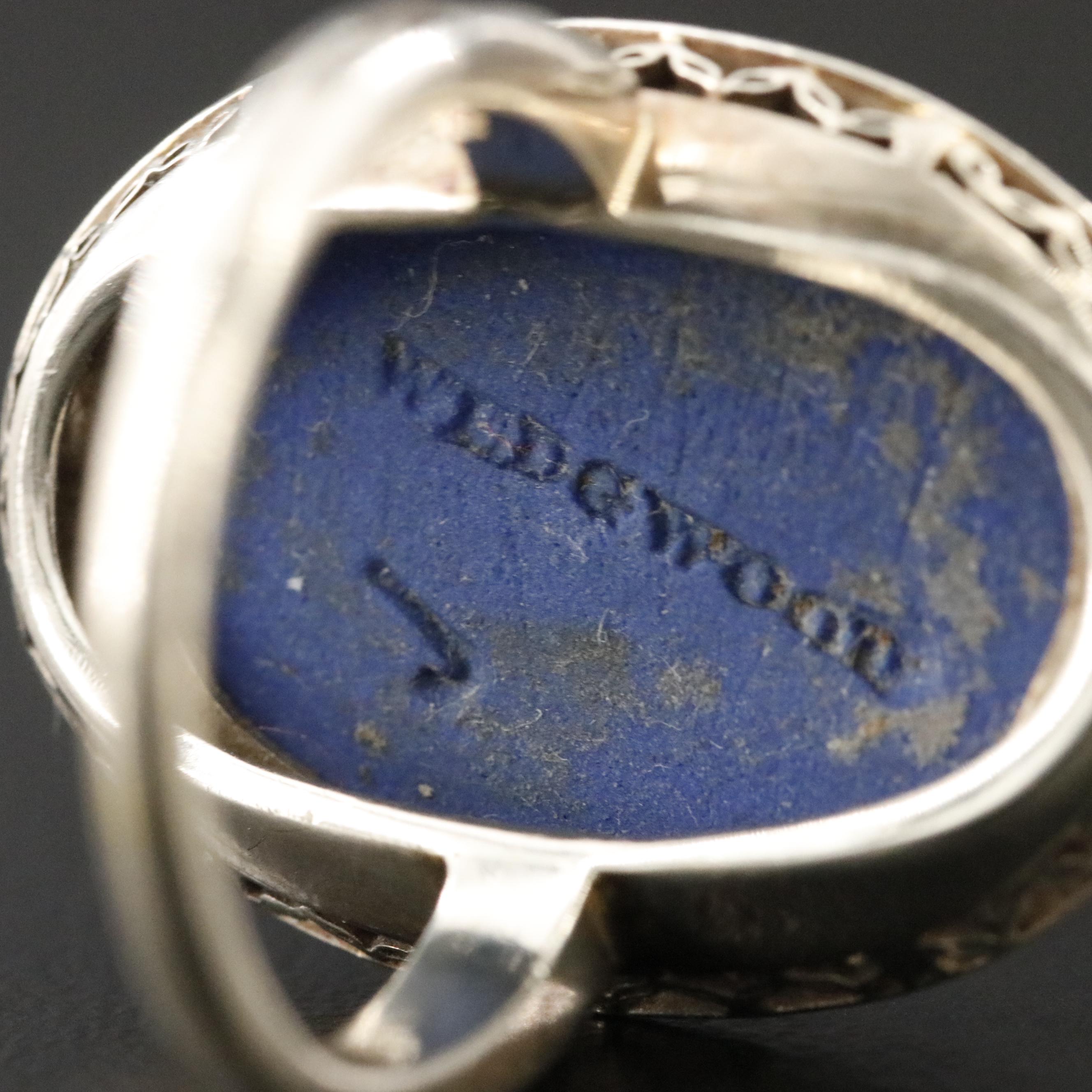 Vintage Wedgwood 14K Jasperware Goddess Hygieia Cameo Ring