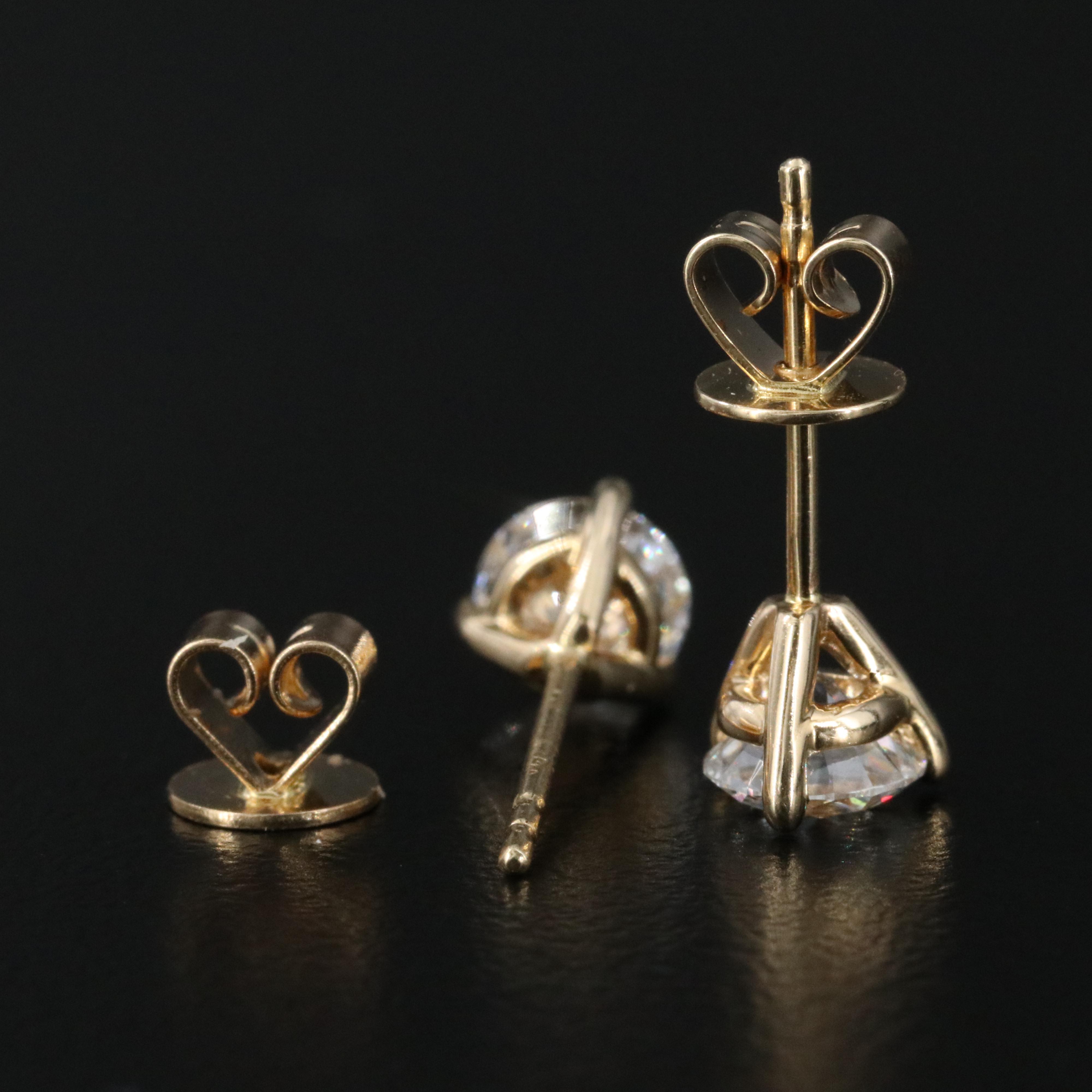 14K 1.04 CTW Lab Grown Diamond Martini Stud Earrings with Online IGI Reports