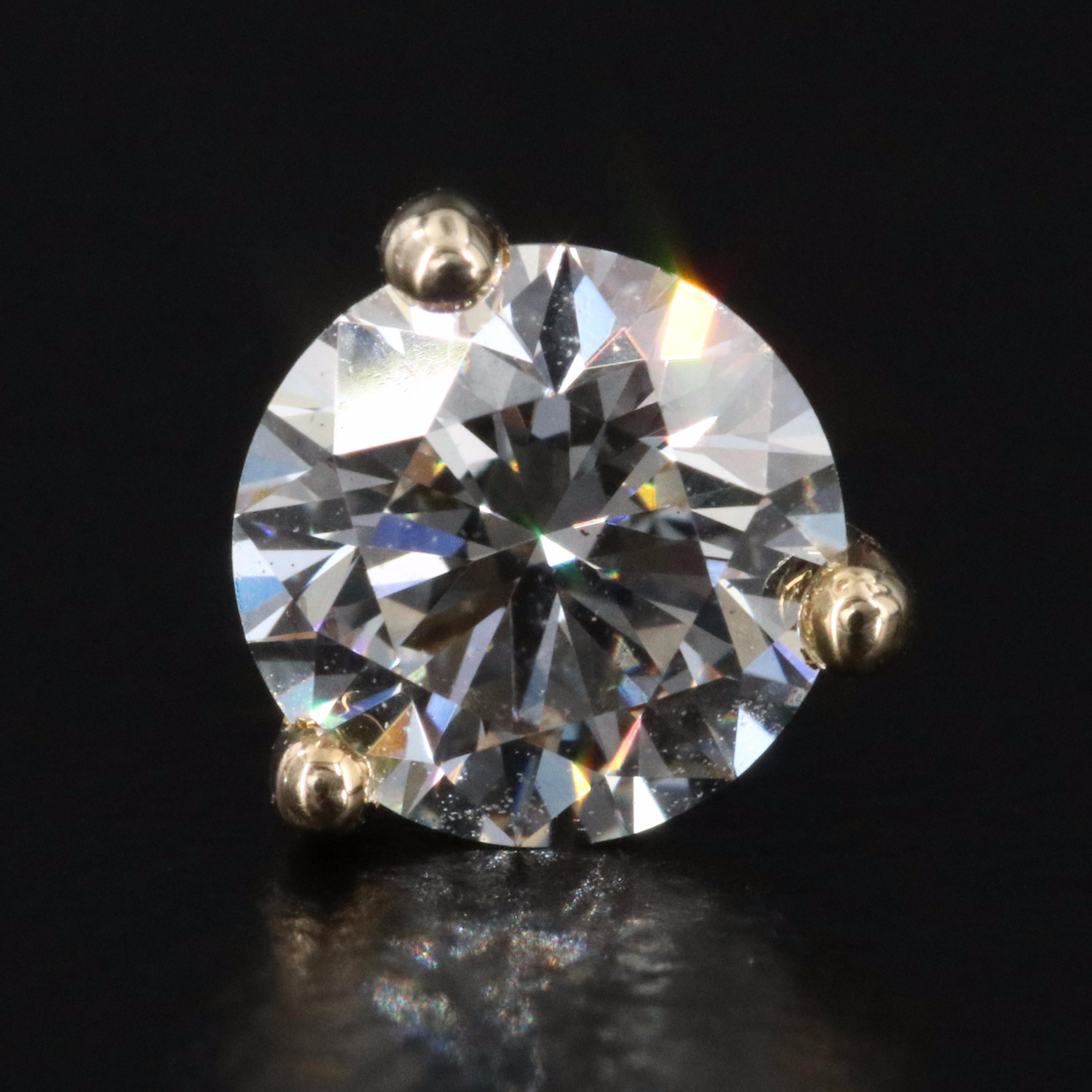 14K 1.04 CTW Lab Grown Diamond Martini Stud Earrings with Online IGI Reports