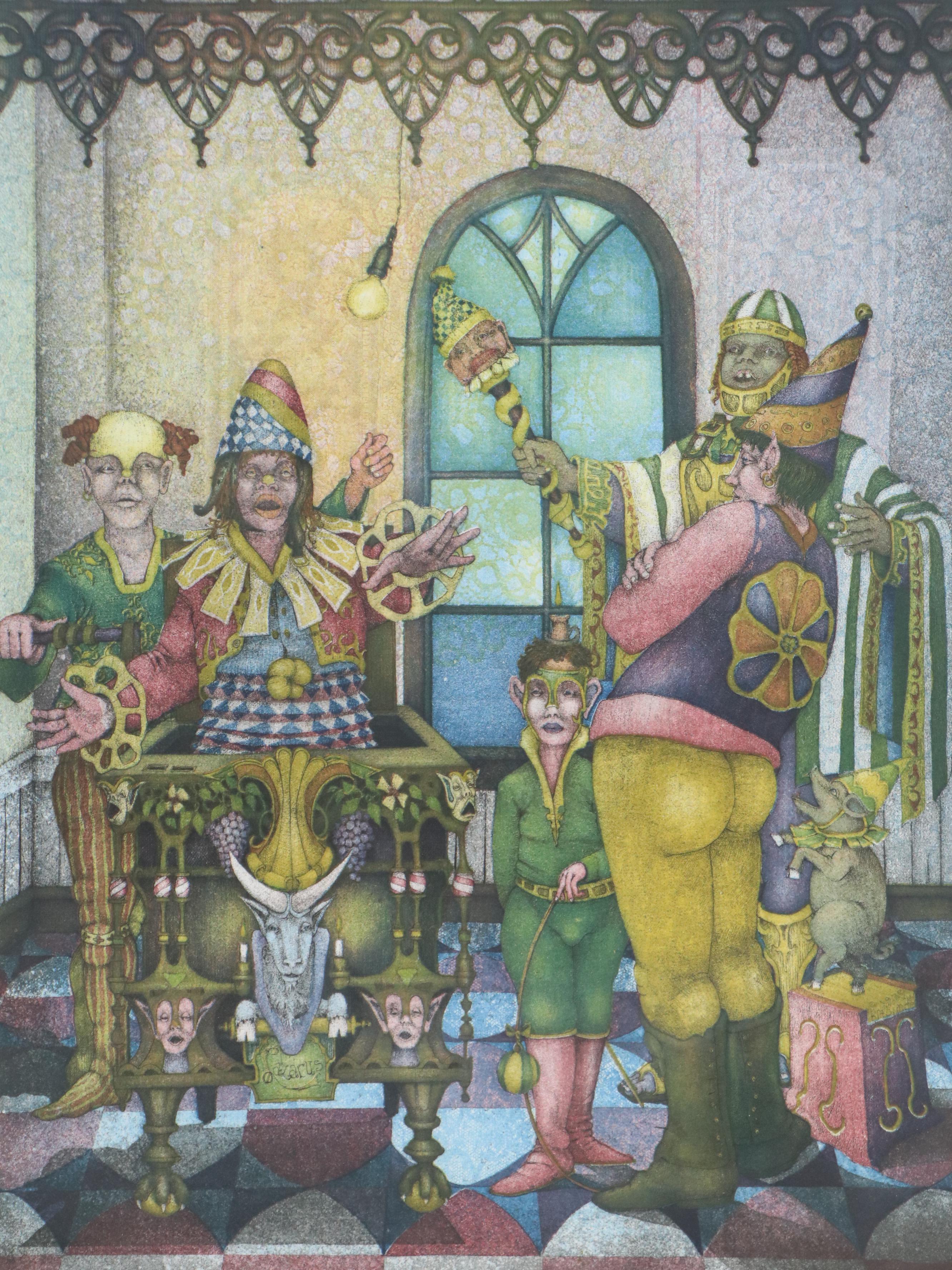 Charles S. Klabunde Etching "The Magicians," 1979