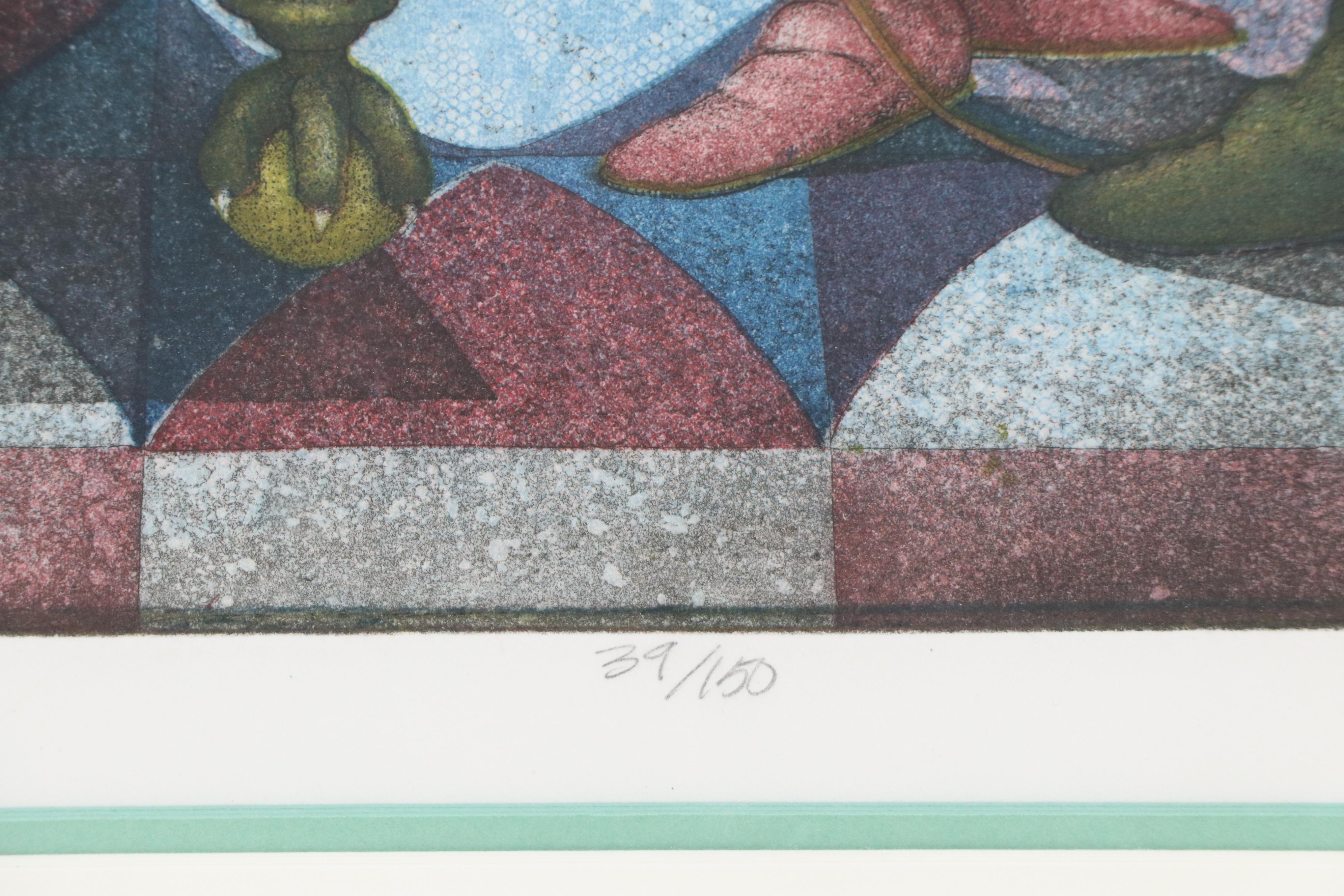 Charles S. Klabunde Etching "The Magicians," 1979