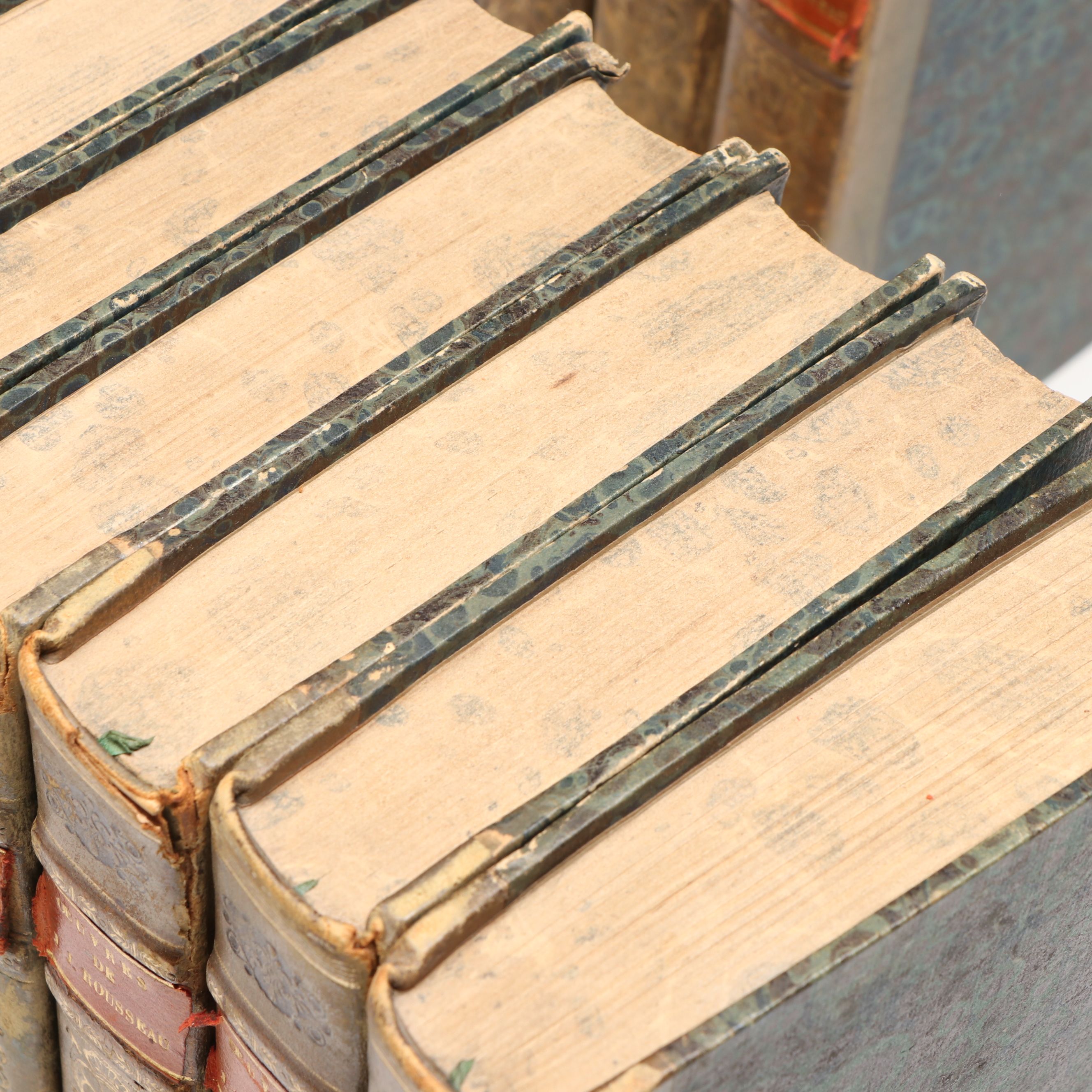 "Complete Works of J.J. Rousseau" French Partial Set, Early 19th C.