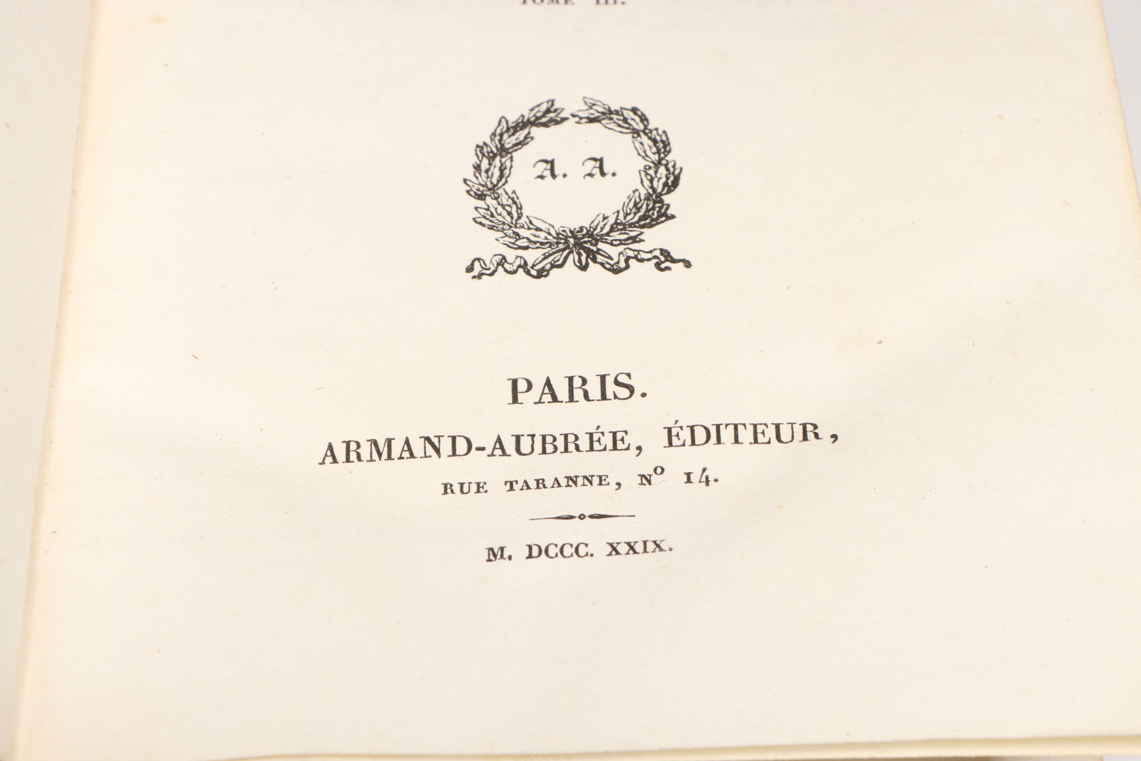 "Complete Works of J.J. Rousseau" French Partial Set, Early 19th C.
